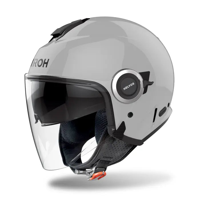 Airoh Helyos Gloss Concrete Grey Motorcycle Helmet - Lightweight DOT Certified Full Face Helmet for Men & Women - Perfect for Street Riding, Racing & Commuting