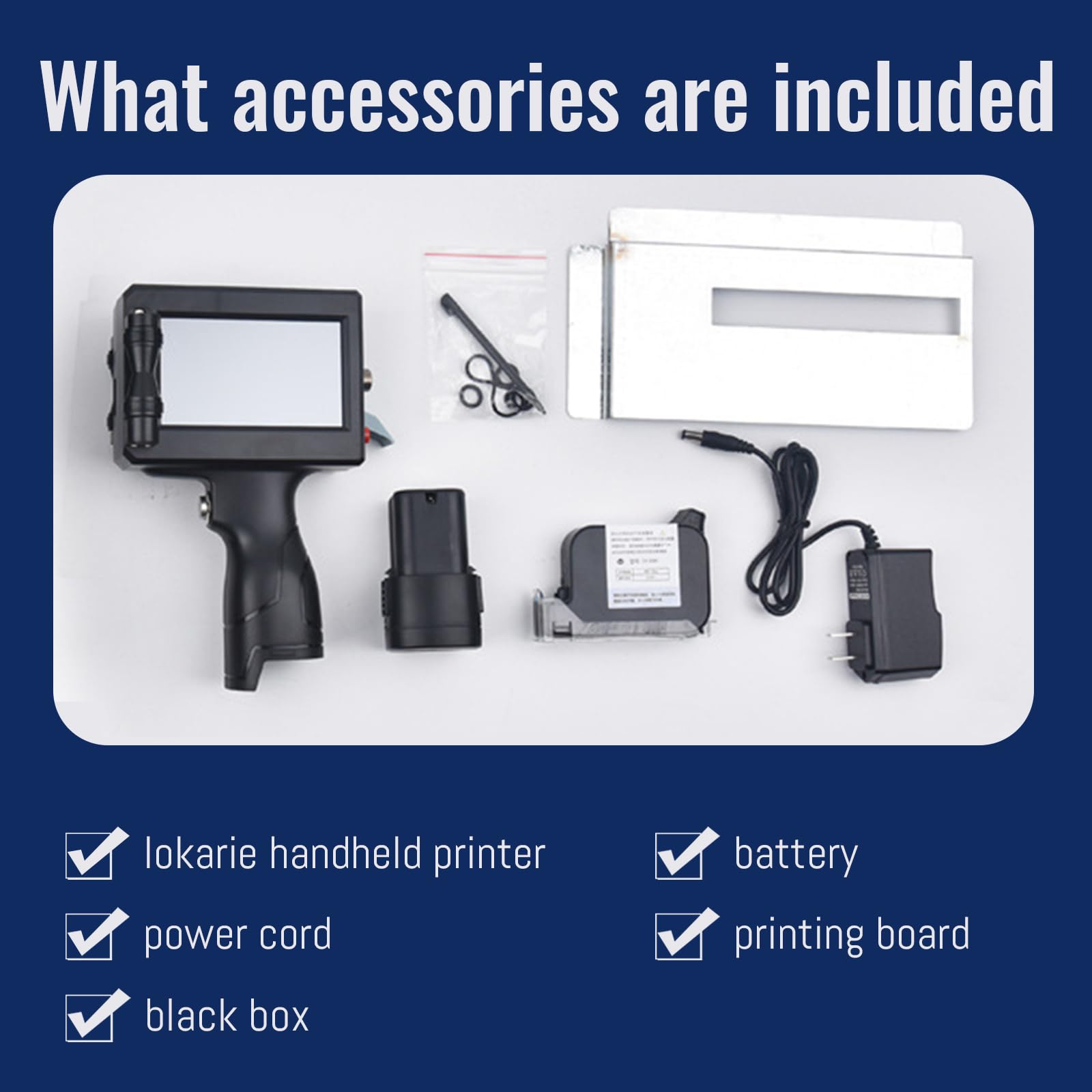 Lokarie Handheld Inkjet Printer Gun - Portable Label Printer with 4.3