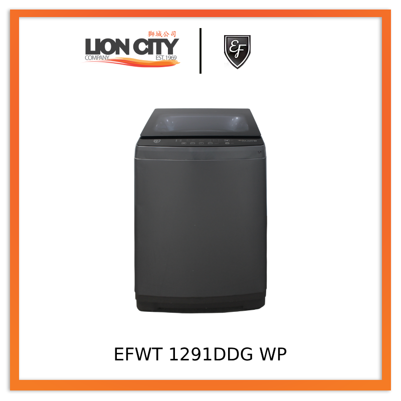 EF EFWT 1291DDG WP Top Load Washing Machine - Energy Efficient 3.5 Cu. Ft. Capacity Washer with Deep Clean Technology - Perfect for Apartments, Laundry Rooms & Small Homes