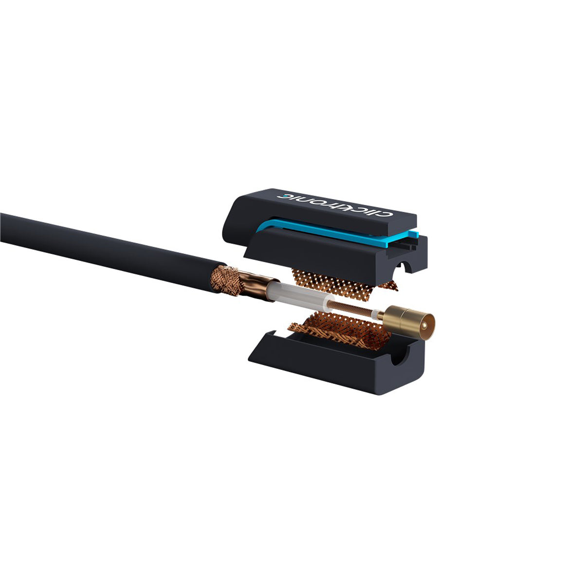 High-Speed 20m Clicktronic Coaxial Antenna Cable - Premium RG6 Coaxial Cable for TV, Internet & Satellite - Perfect for Home Theater, Gaming & Outdoor Installations