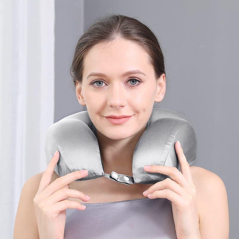 Luxury 100% Pure Silk U-Shaped Neck Pillow for Travel, Office & Home - Ergonomic Support for Sleeping, Relaxation & Pain Relief