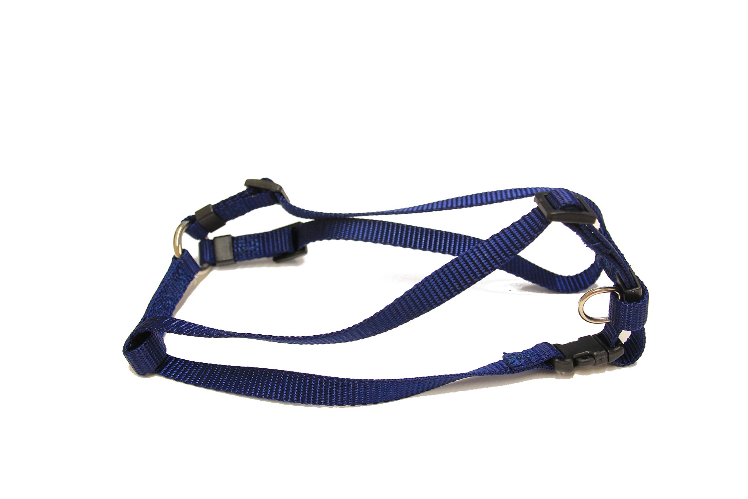FeetPeople Premium Adjustable Dog Harness - 3/8 Inch Thick Padded Vest, No-Pull Reflective Pet Harness for Small Medium Large Dogs - Navy Blue - Perfect for Walking, Running, Hiking & Outdoor Adventures