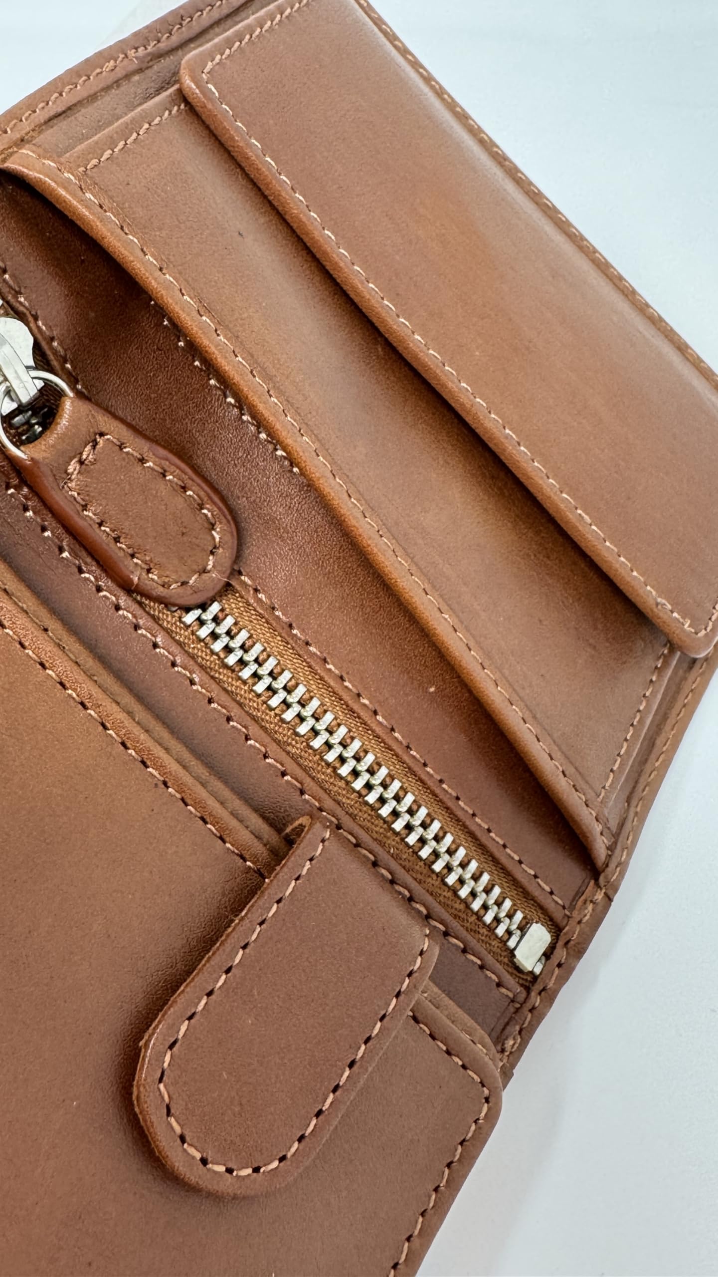Men's RFID Blocking Genuine Full Grain Leather Bifold Wallet with Flip ID Window & Secure Zipper Compartment - Extra Large Capacity (Bugatti Tan) | Perfect for Travel, Business & Everyday Use