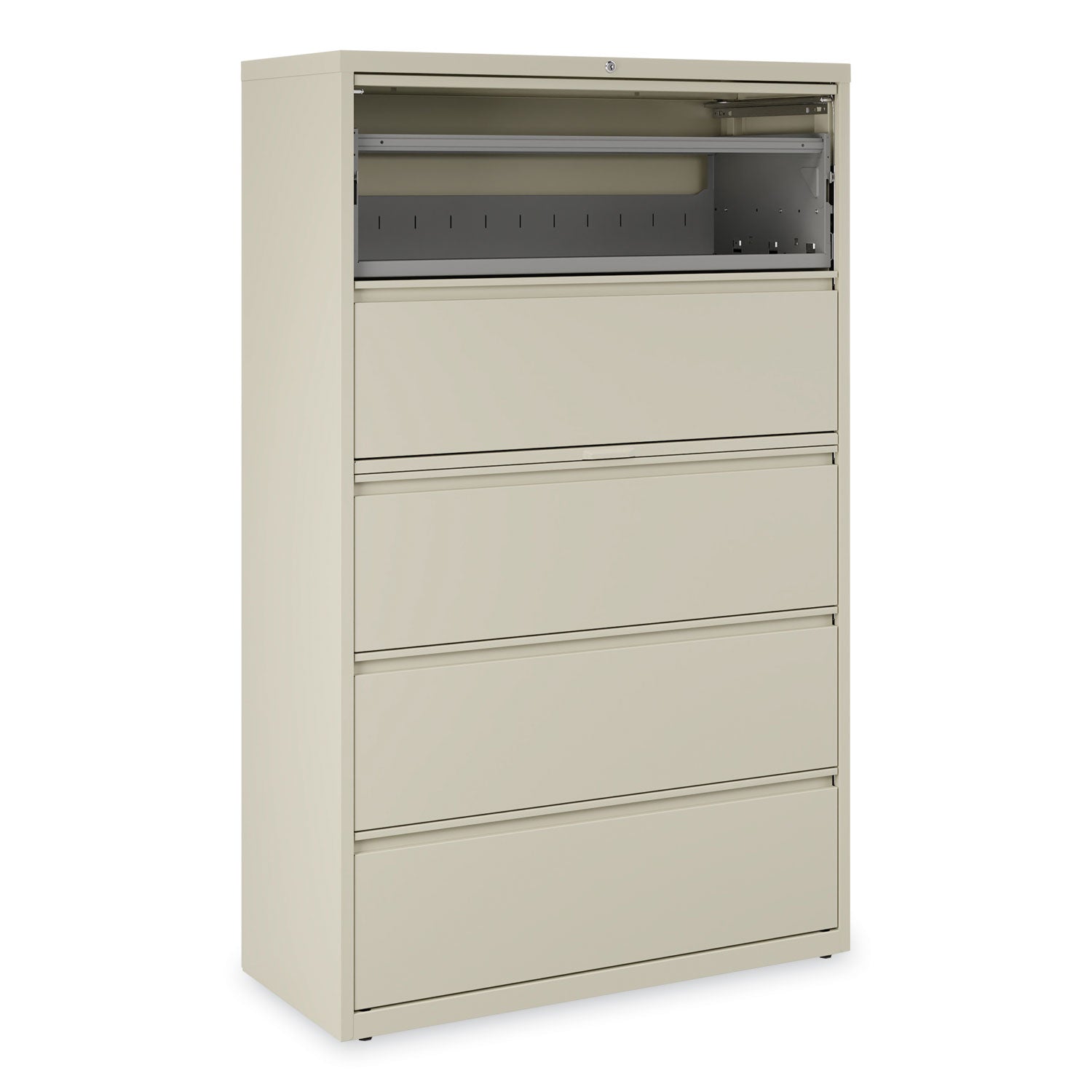 Alera® 5-Drawer Lateral File Cabinet - Legal/Letter/A4/A5 Size - Putty Finish - 42