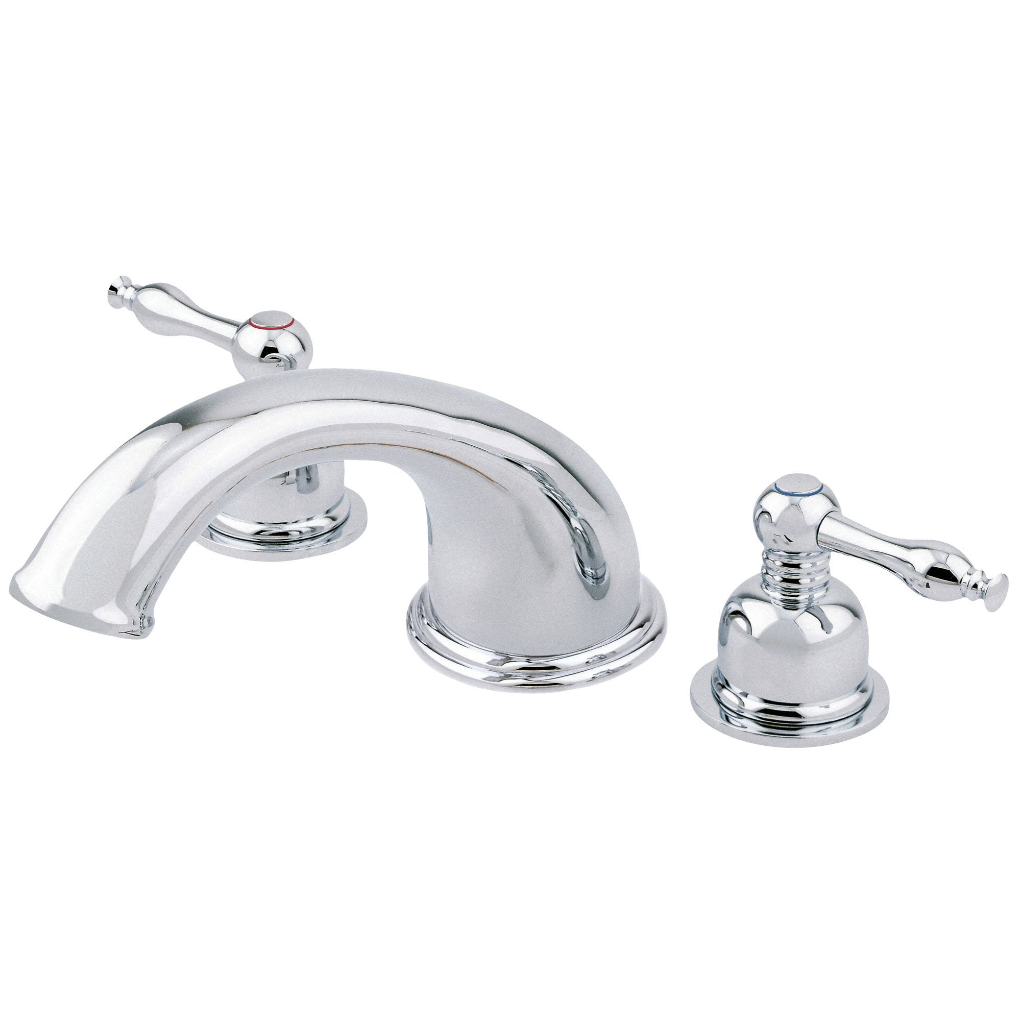 Danze Sheridan Chrome 2-Handle Widespread Roman Tub Filler Faucet with Rough-in Valve - Elegant Bathroom Upgrade for Luxury Soaking & Spa Experience