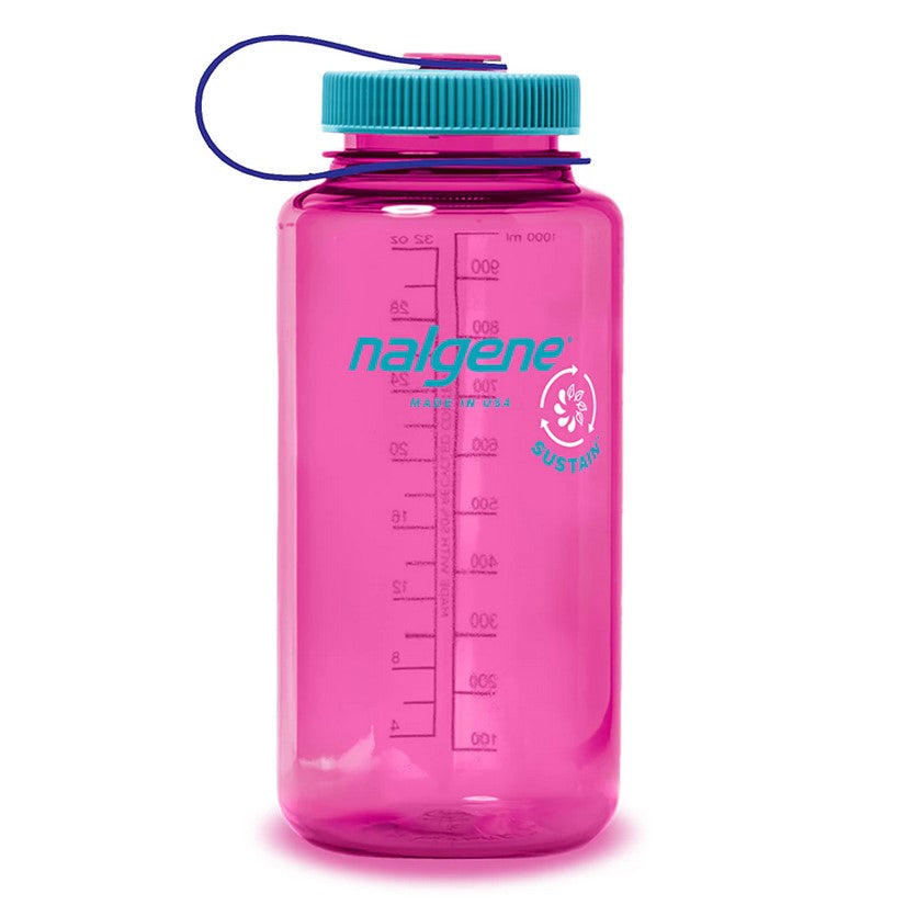 Nalgene 32oz Wide Mouth Water Bottle - BPA Free, Leak Proof & Durable for Outdoor, Gym & Travel | Sustainable Tritan Plastic