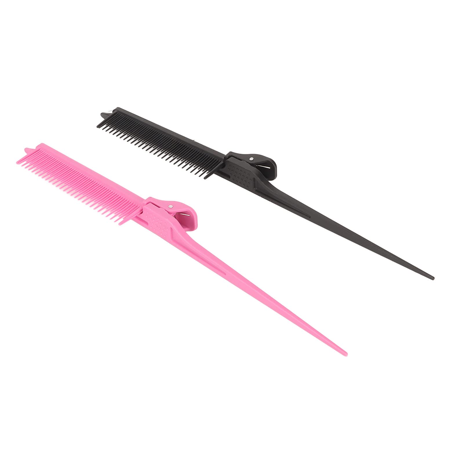 Portable Tail Clip Comb - Rounded Teeth, Ergonomic & Slip-Resistant Design - Lightweight & Comfortable Grip for Home & Salon Hair Styling - Perfect for DIY Haircuts, Styling, and Professional Salon Use