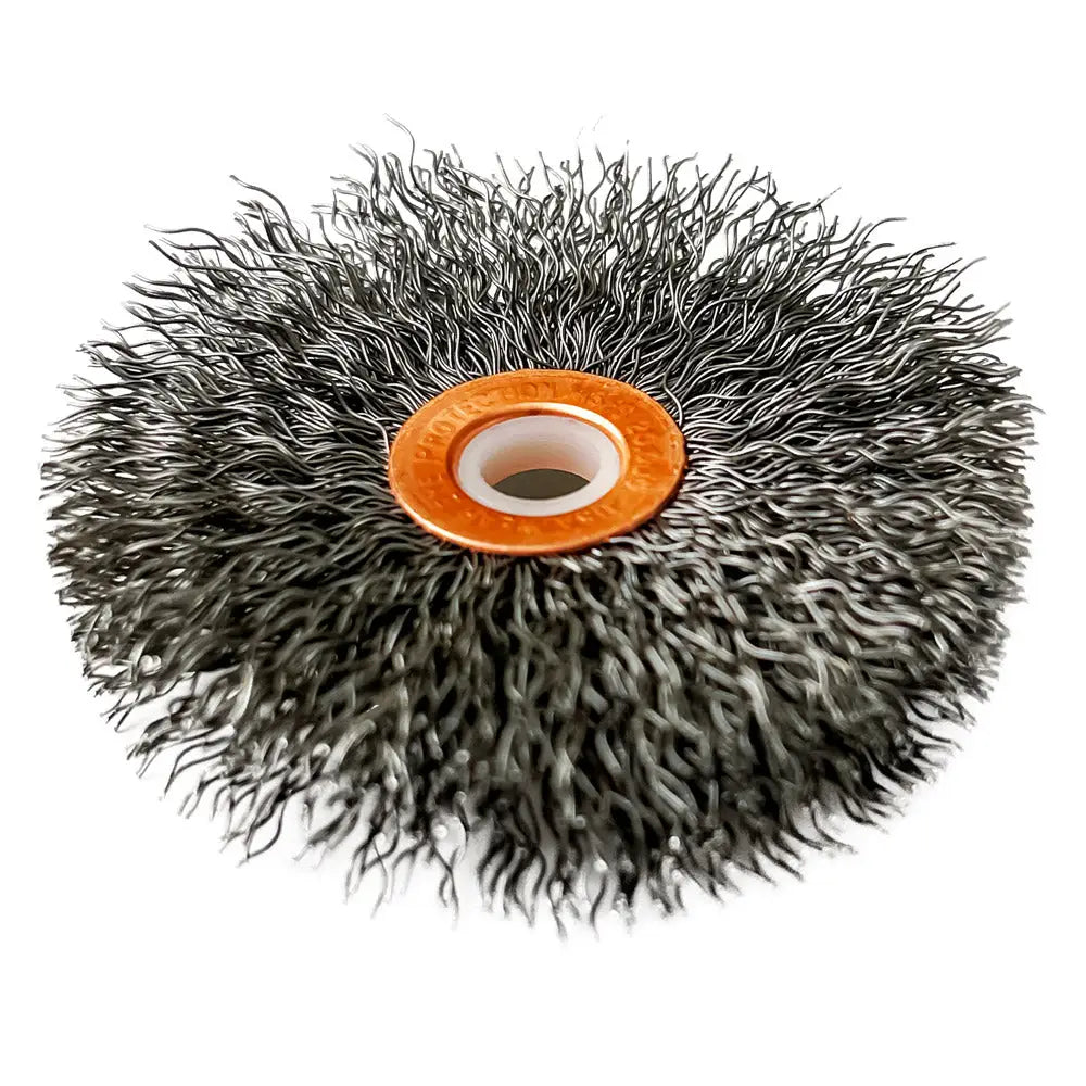 3-Pack Coarse Wire Buffing Wheels for Metal Polishing & Grinding – Heavy Duty Wire Brush Wheels for Angle Grinders, Bench Grinders, and DIY Metalworking Projects