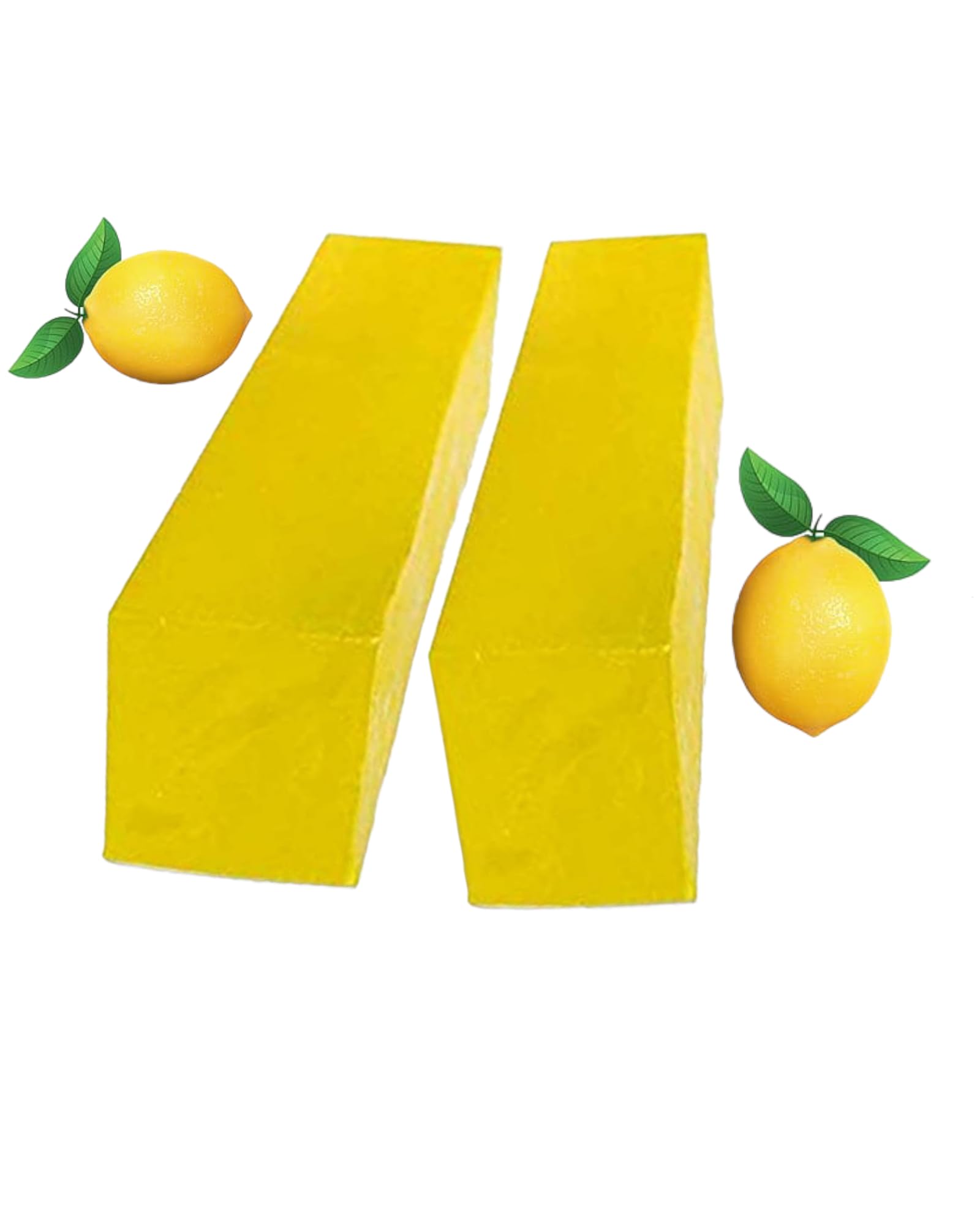 100% Pure Natural Glycerin Lemon Soap Base - Paraben Free, SLS Free, Tallow Free, Alcohol Free (1kg) for Face, Body & Hand Cleansing - Perfect for DIY Soap Making, Spa & Skincare Routine