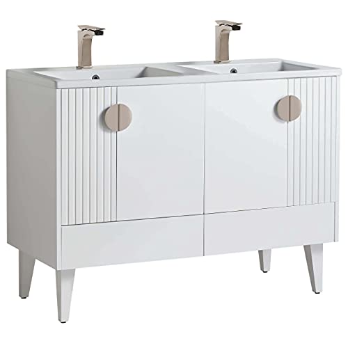 White - Satin Nickel Handles