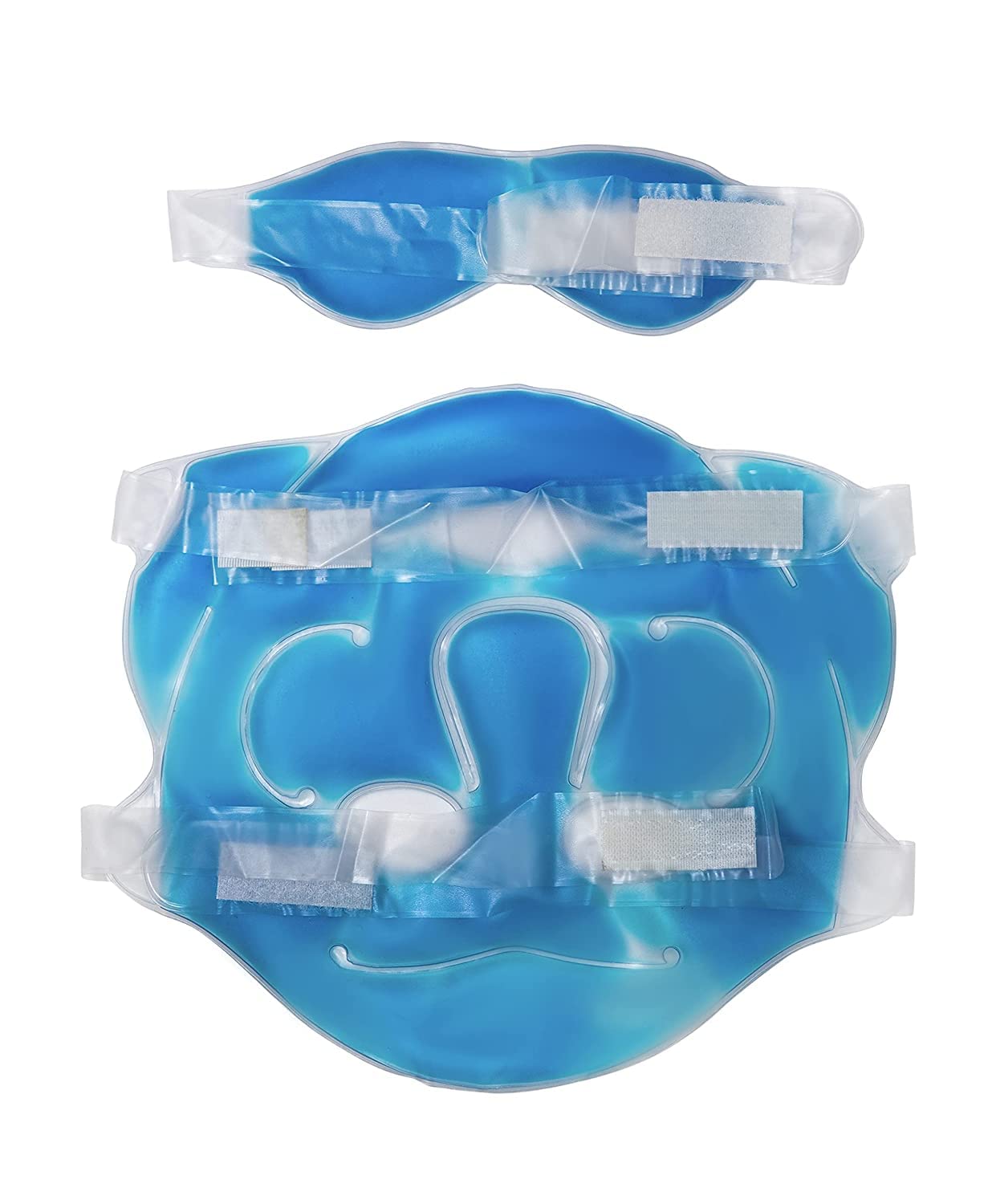 Cooling Gel Face Mask with Strap - Reusable Relaxing Eye Sleep Pad for Migraine Relief, Beauty & Health Care - Suitable for All Skin Types | Home Use, Spa, Travel & Self-Care Relaxation (1 Piece)