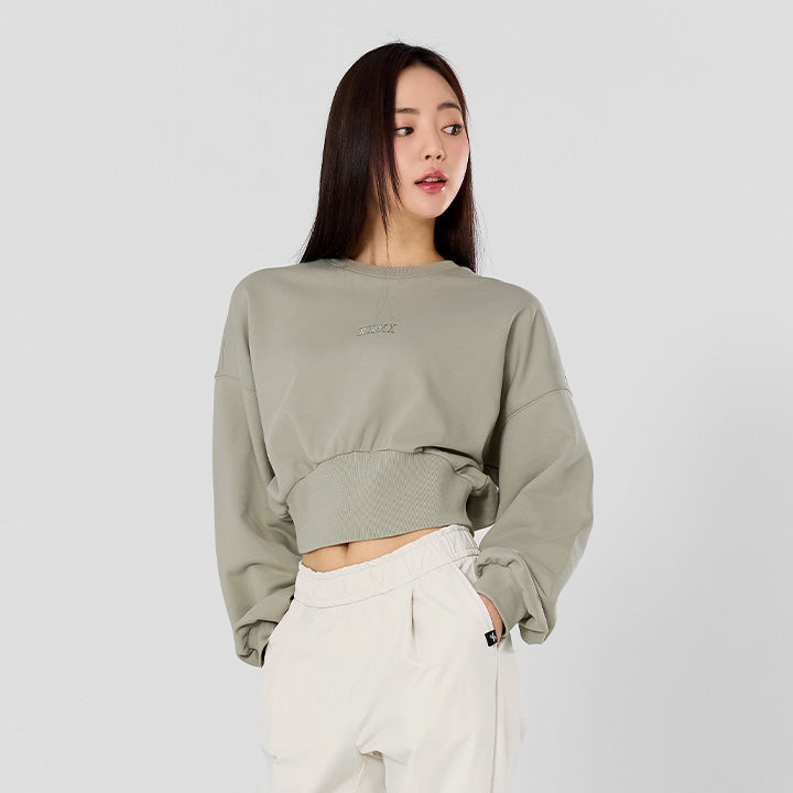 Stylish Wide Banding Crop Sweatshirts for Women - Trendy Oversized Pullover for Casual Wear, Gym & Street Fashion