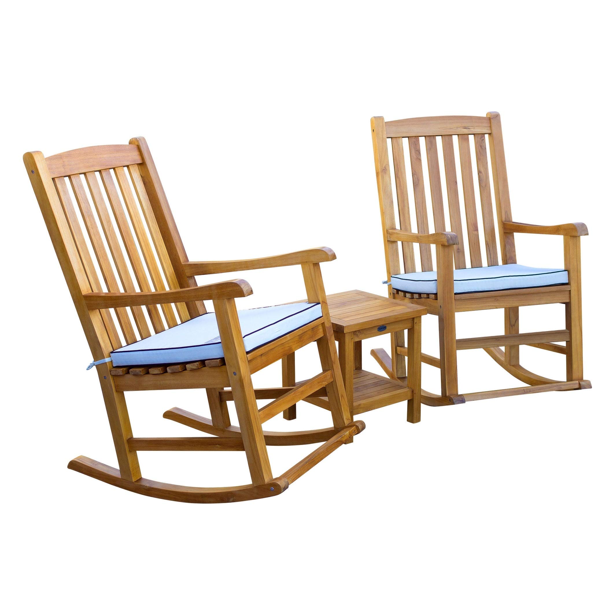 Premium Teak Wood Outdoor Patio End Table with Shelf - Traditional Square Design, Weather-Resistant & Durable - Perfect for Garden, Deck, Poolside, and Patio Furniture Sets