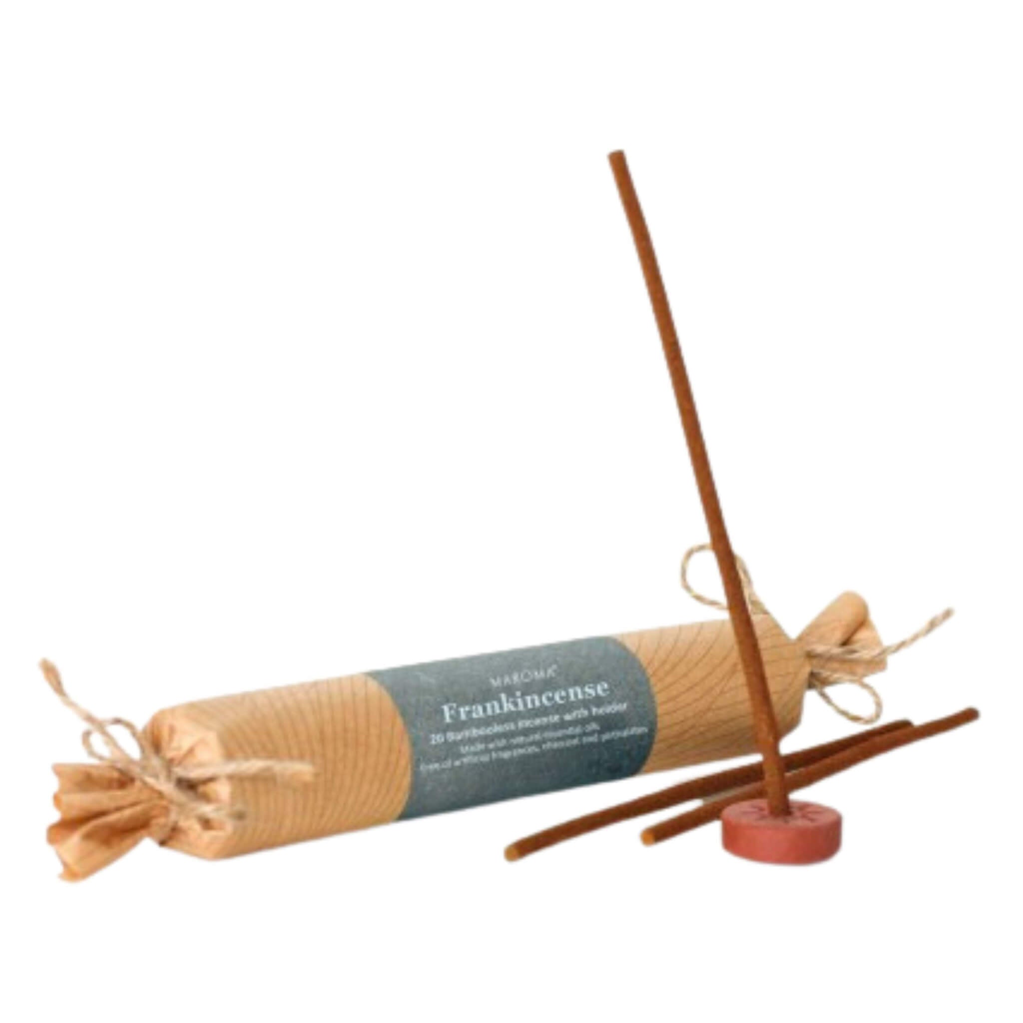 Bambooless Frankincense Incense Sticks with Holder - 20 Sticks for Meditation, Yoga & Relaxation