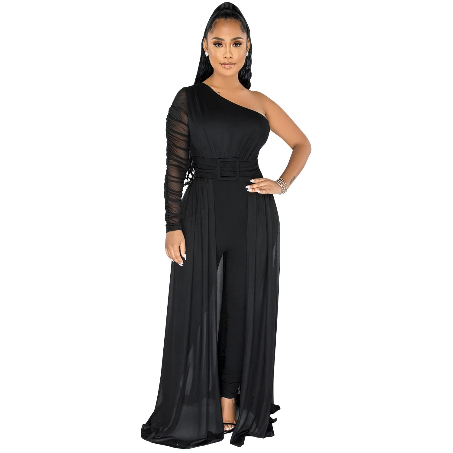 Vnytop Women's African Ethnic Paisley Print V-Neck Wrap Sleeveless Long Jumpsuit Romper Dress - Boho Chic Summer Outfit for Beach, Vacation & Casual Wear