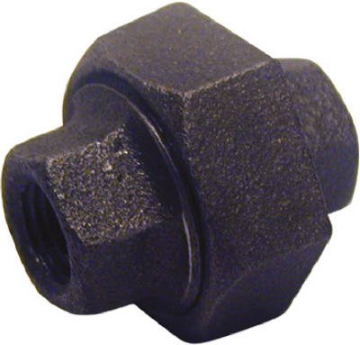 B-UNI10 1 Inch Black Union Pipe Fitting - Durable Brass & Iron Construction for Plumbing, HVAC, and Industrial Applications - Perfect for Water, Gas, and Air Systems