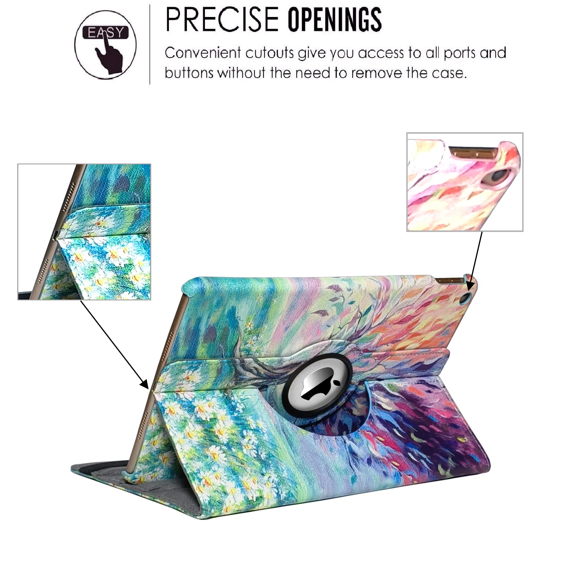 360° Rotating Stand Smart Case for iPad Air 10.5