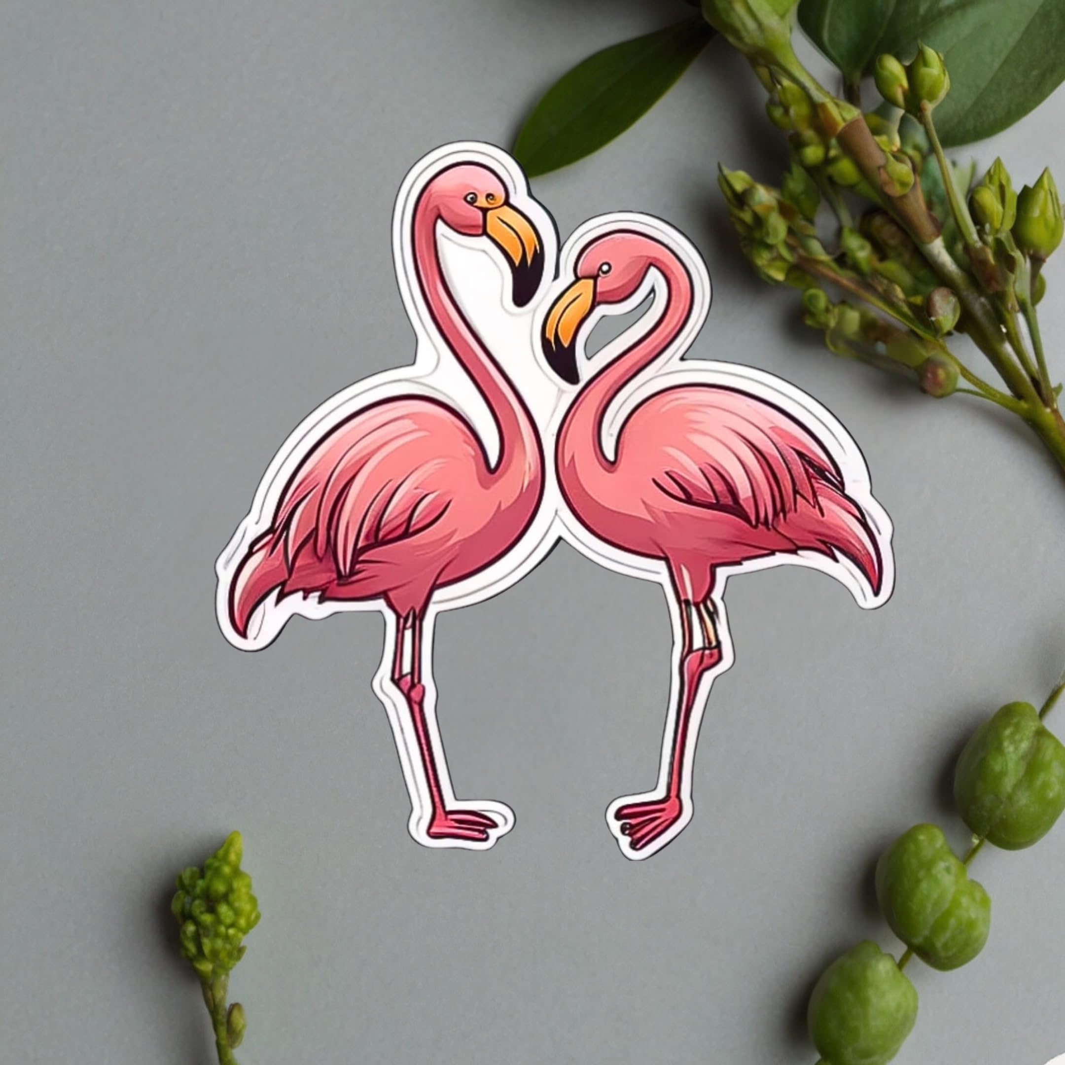 QUONDAM - 3 Pack 3'' Crane Stickers, Cute Animal Art Decals for Laptop, Water Bottle, Skateboard, Car, Phone - Wild Animal Theme Vinyl Stickers for Kids, Friends, DIY Crafts - Perfect for School, Office, Travel & Gifts