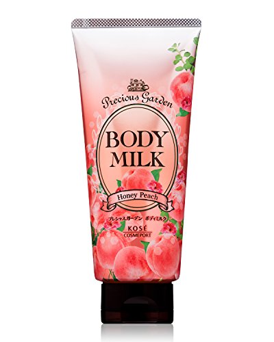 KOSE Precious Garden Body Milk - Honey Peach Scent, 7.1 oz (200g) Moisturizing Lotion for Soft & Smooth Skin | Perfect for Daily Hydration & After-Shower Care