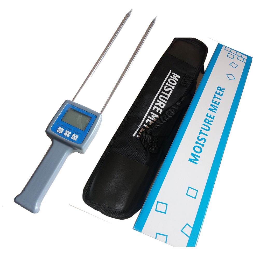 Digital Grain Moisture Meter - LCD Display for Accurate Wheat, Corn, Barley & Rice Moisture Testing | Perfect for Farmers, Brewers & Food Storage Monitoring