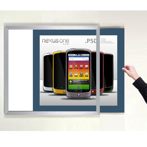 Euro Style Slide-In Picture Frame for 9x12 Posters - Includes 2 Wide Matboards - Perfect for Home Decor, Office Display & Art Gallery Exhibits