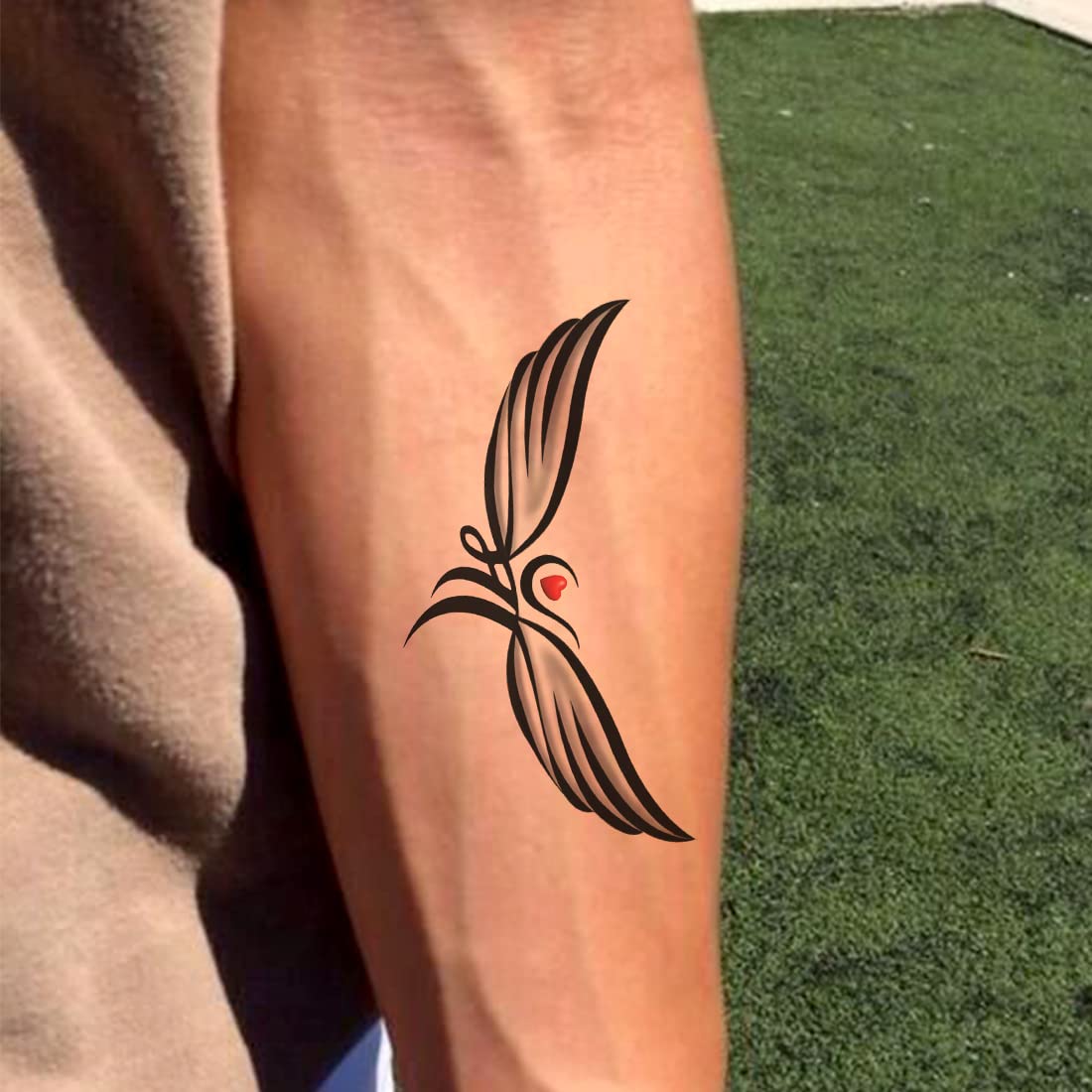Waterproof Temporary Tattoos for Kids - Winged Heart Design for Boys & Girls | Perfect for Parties, Halloween & Summer Fun