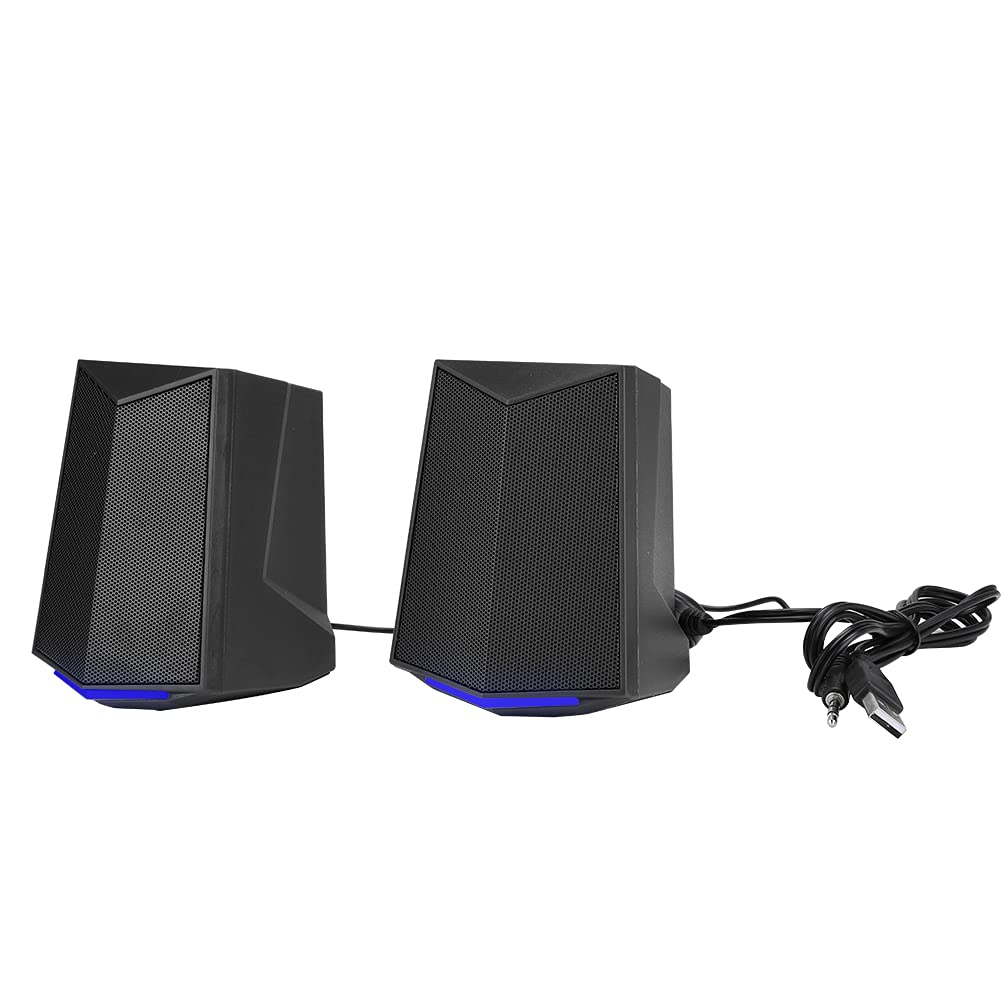 Jeanoko Mini USB Desktop Speaker - Portable Bluetooth Speaker with Clear Loud Sound, Intelligent Crossover for PC, Laptop, Smartphone | Home Office, Gaming & Music Listening (Black)