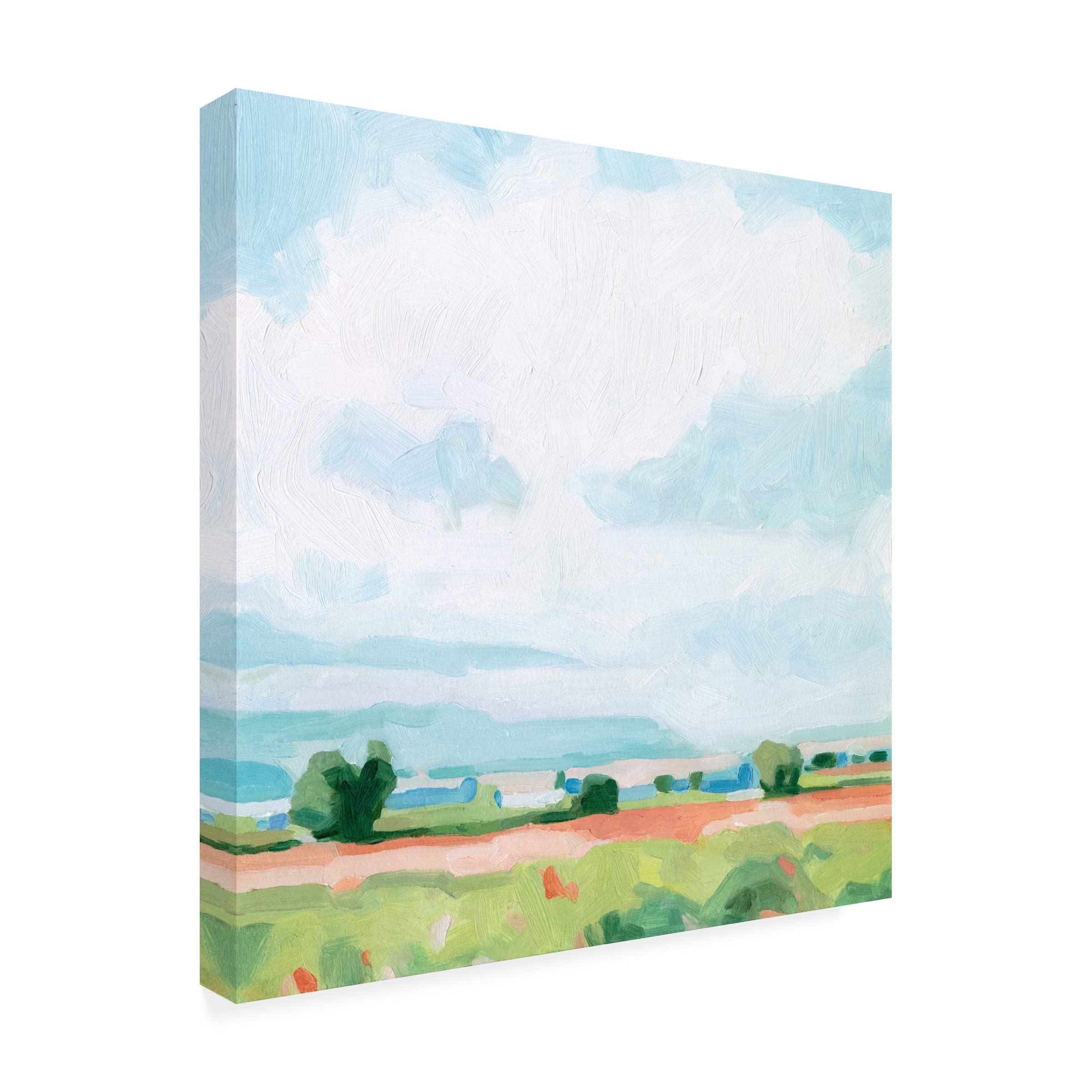 Emma Scarvey 'Spring Midday II' Canvas Wall Art Print - Modern Floral Landscape Painting for Living Room, Bedroom & Office Decor