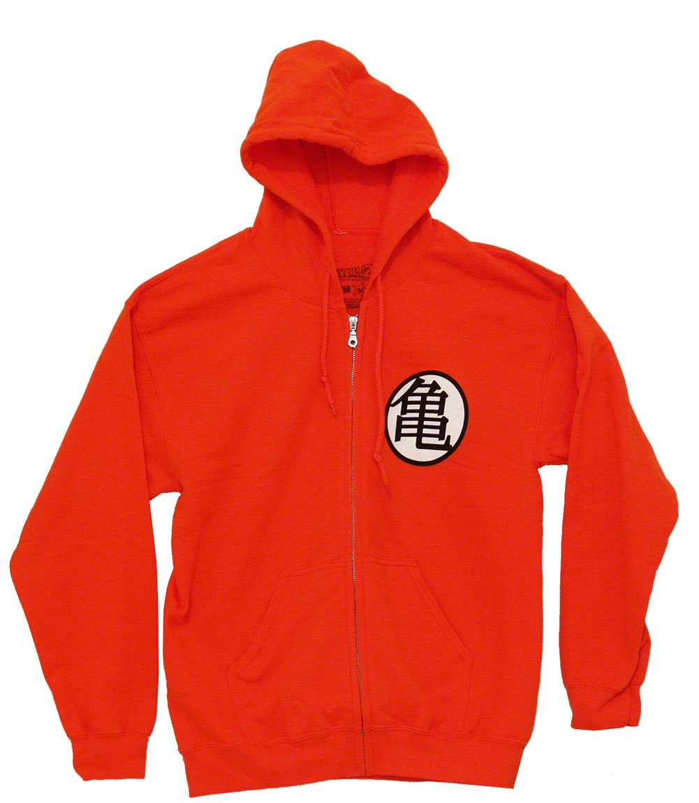Dragon Ball Z Kame Symbol Anime Zip-Up Hoodie Sweatshirt for Men & Women - Casual Cosplay, Streetwear, Gift for Anime Fans