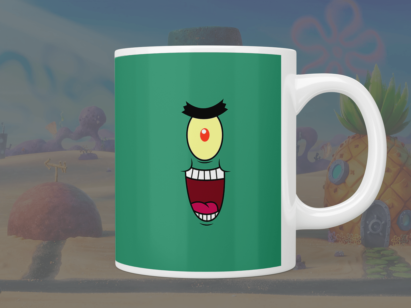 SpongeBob SquarePants Coffee Mugs Set of 6 - Cartoon Character Ceramic Cups for Hot & Cold Drinks - Perfect for Home, Office, or Gift Giving