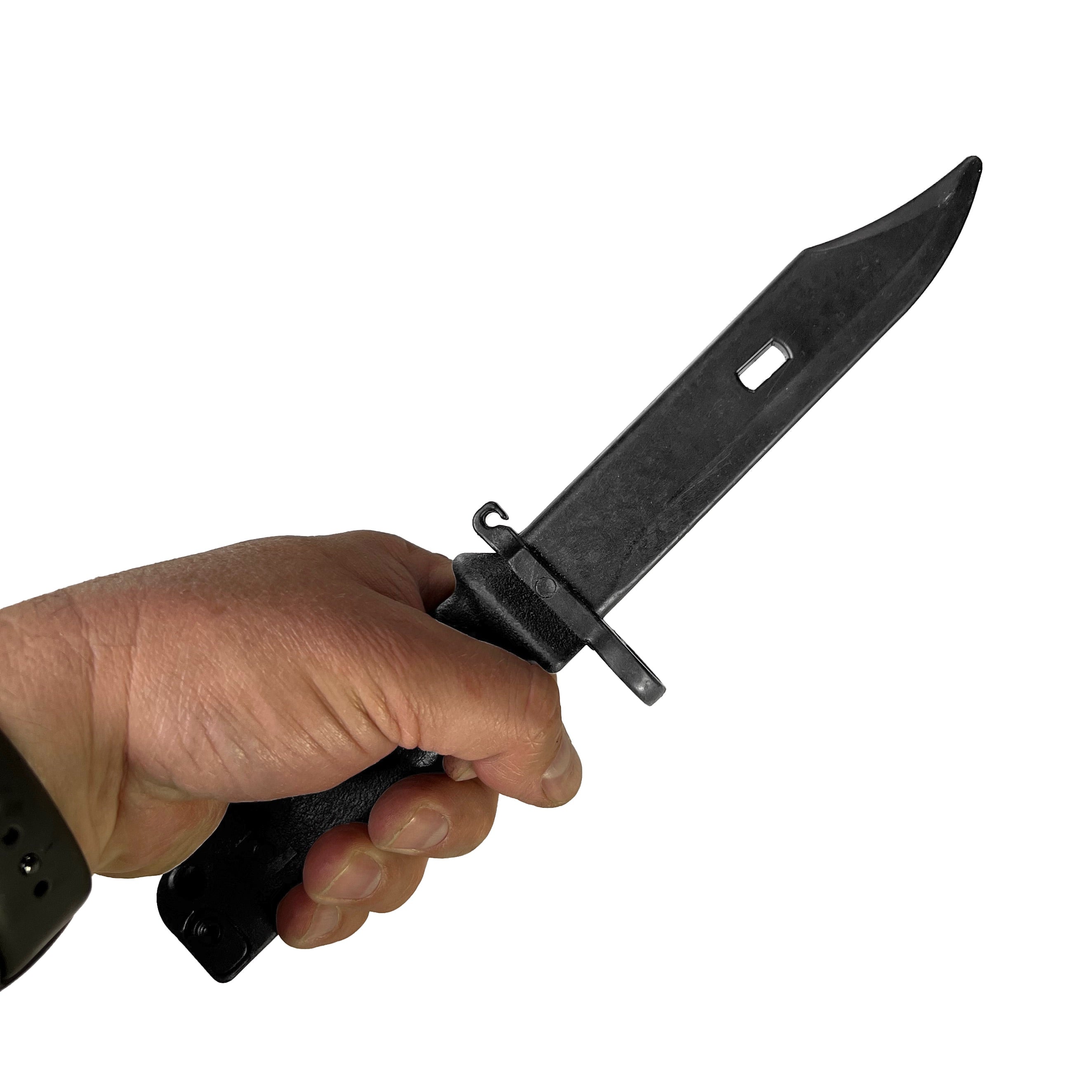 Smith & Wesson Style Bayonet Training Knife - 6 Inch Turkish Clip Point Blade - Realistic Polypropylene Prop for Military Training, Tactical Drills & Cosplay | Durable & Safe Practice Knife for Self-Defense Training
