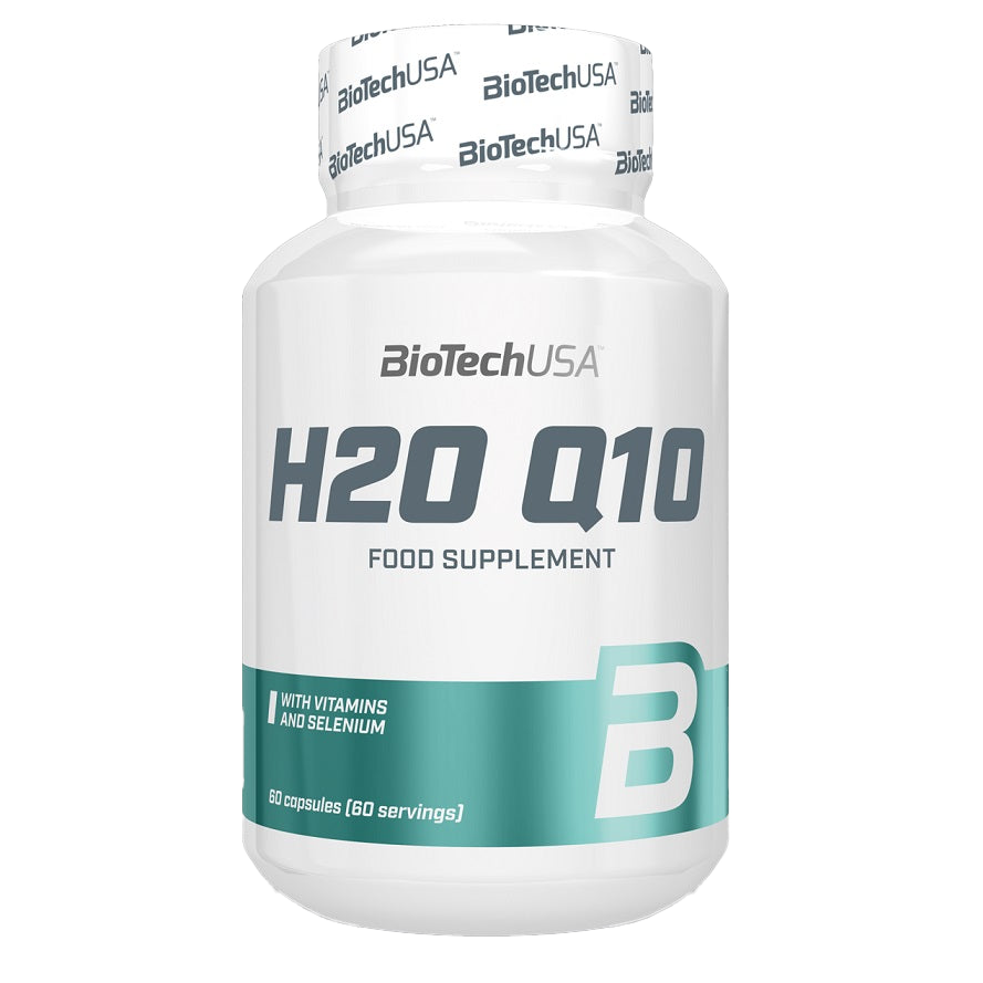 BioTechUSA H2O Q10 Coenzyme Q10 Supplement - 60 Capsules for Energy, Heart Health & Antioxidant Support - Perfect for Active Lifestyles & Wellness Routines