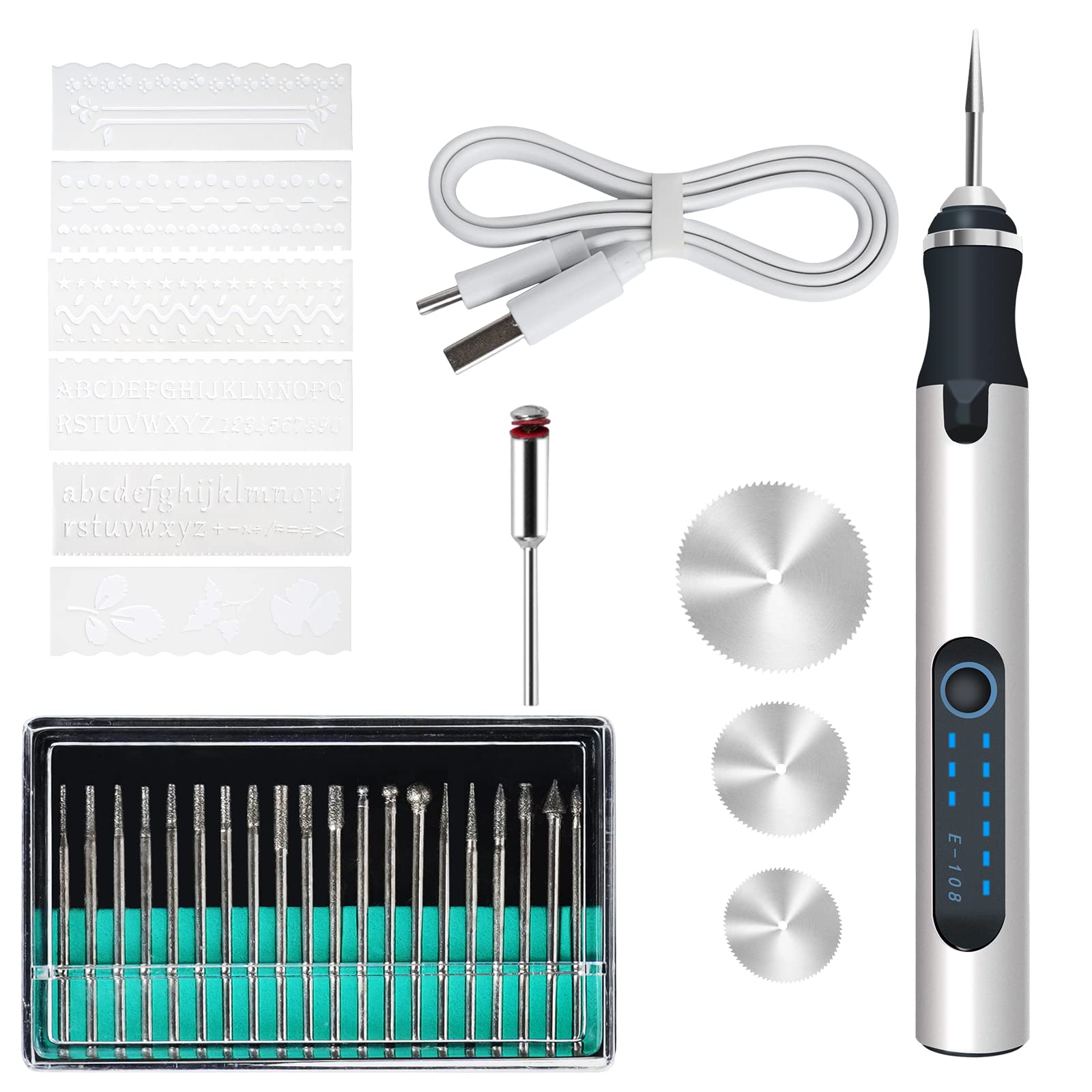 10W Electric Engraver Tool Kit - Professional Mini Engraving Pen for Jewelry, Wood, Metal, Glass, Stone & Plastic | DIY Carving, Engraving & Grinding | Perfect for Crafts, Home Decor & Personalized Gifts