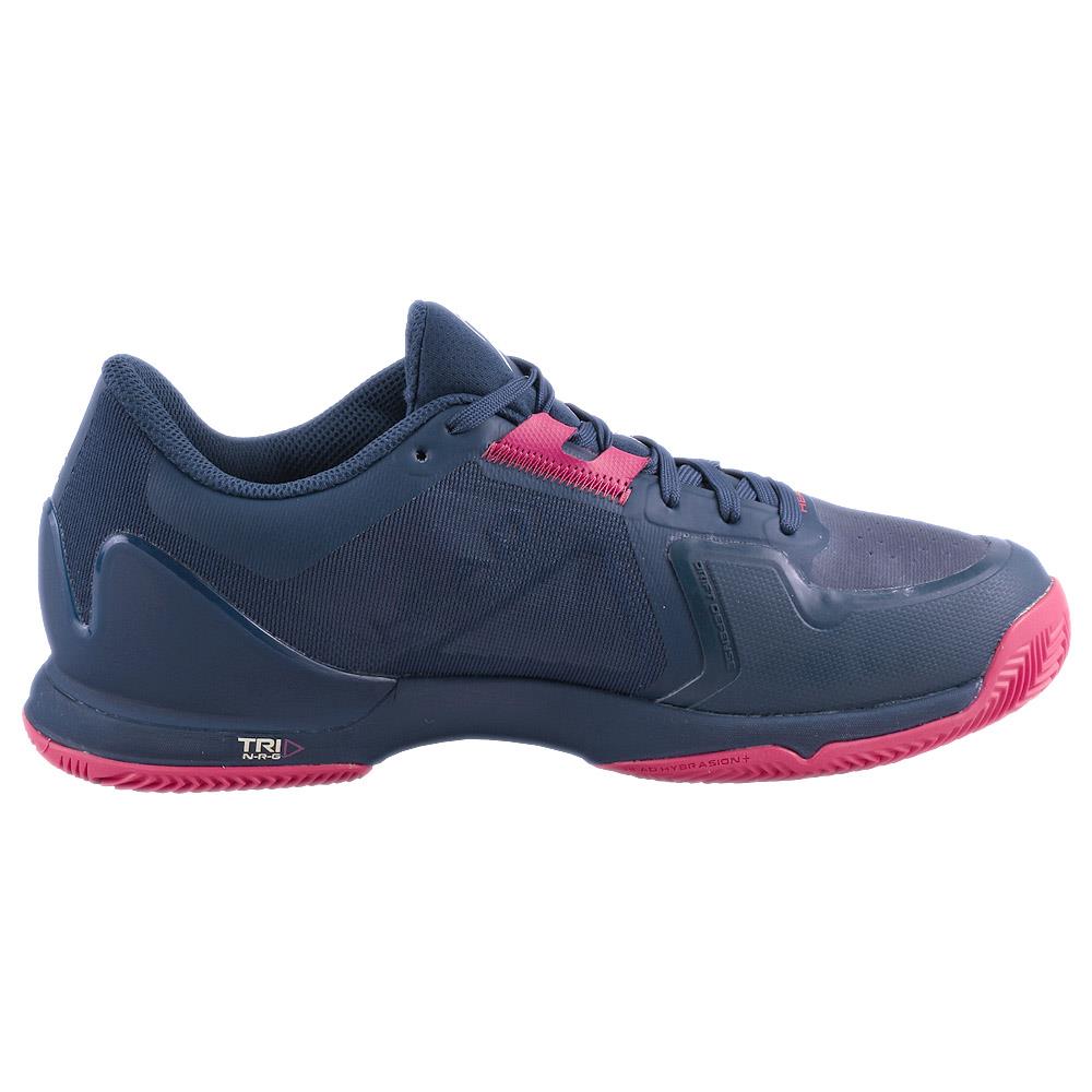 Head Women's Sprint Pro 3.5 Clay Court Tennis Shoes - Dark Blue/Azalea - Lightweight & Durable for Competitive Play & Training