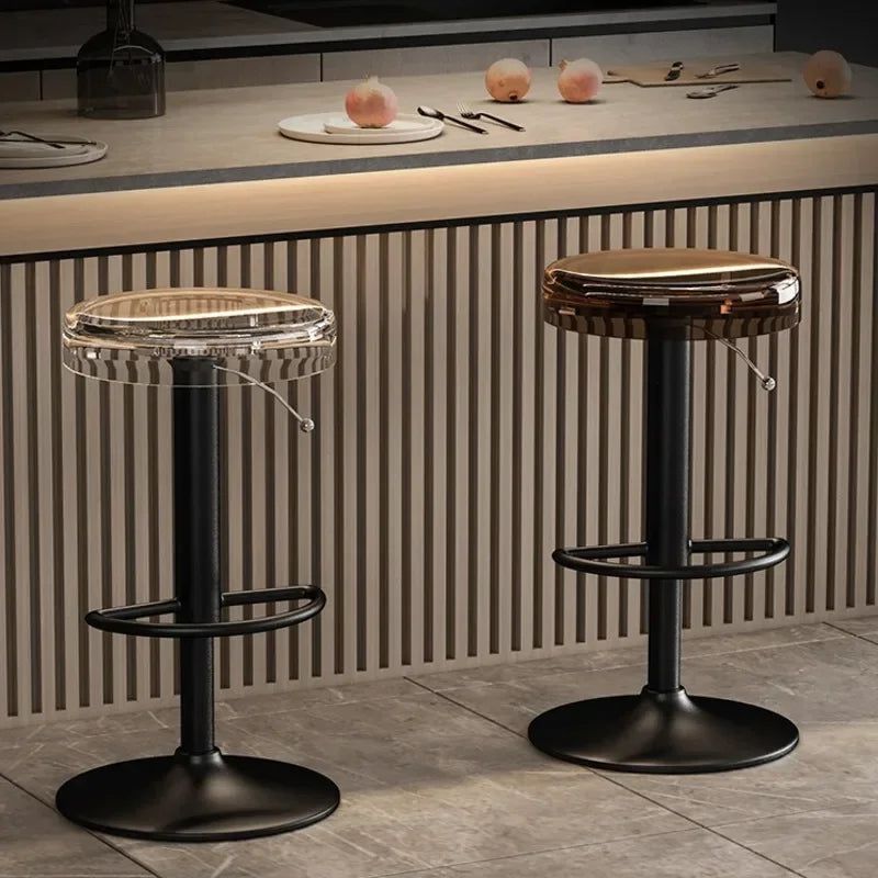 Premium Acrylic Kitchen Island Bar Stool - Modern High-End Counter Stool for Dining & Entertaining - Perfect for Home, Restaurant & Cafe Use