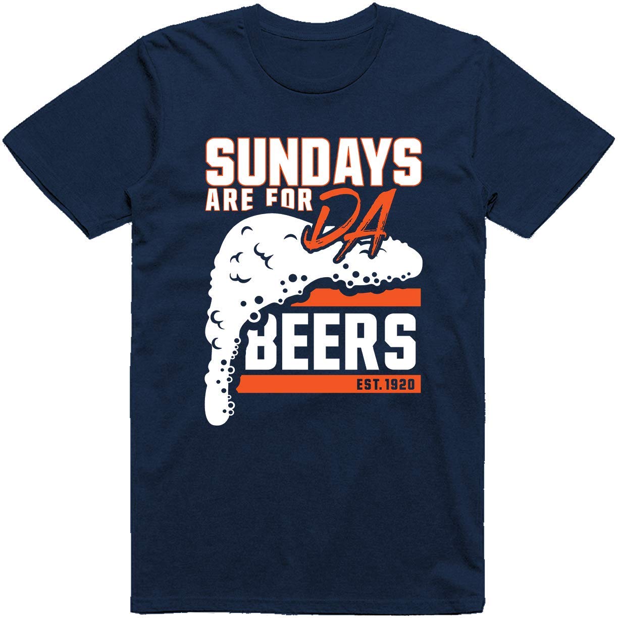 INKpressionists Vintage Style Classic Dri-Power T-Shirt for Sports Fans - Sundays Are for Da Beers Since 1920 - Perfect for Game Day, Casual Wear & Beer Lovers