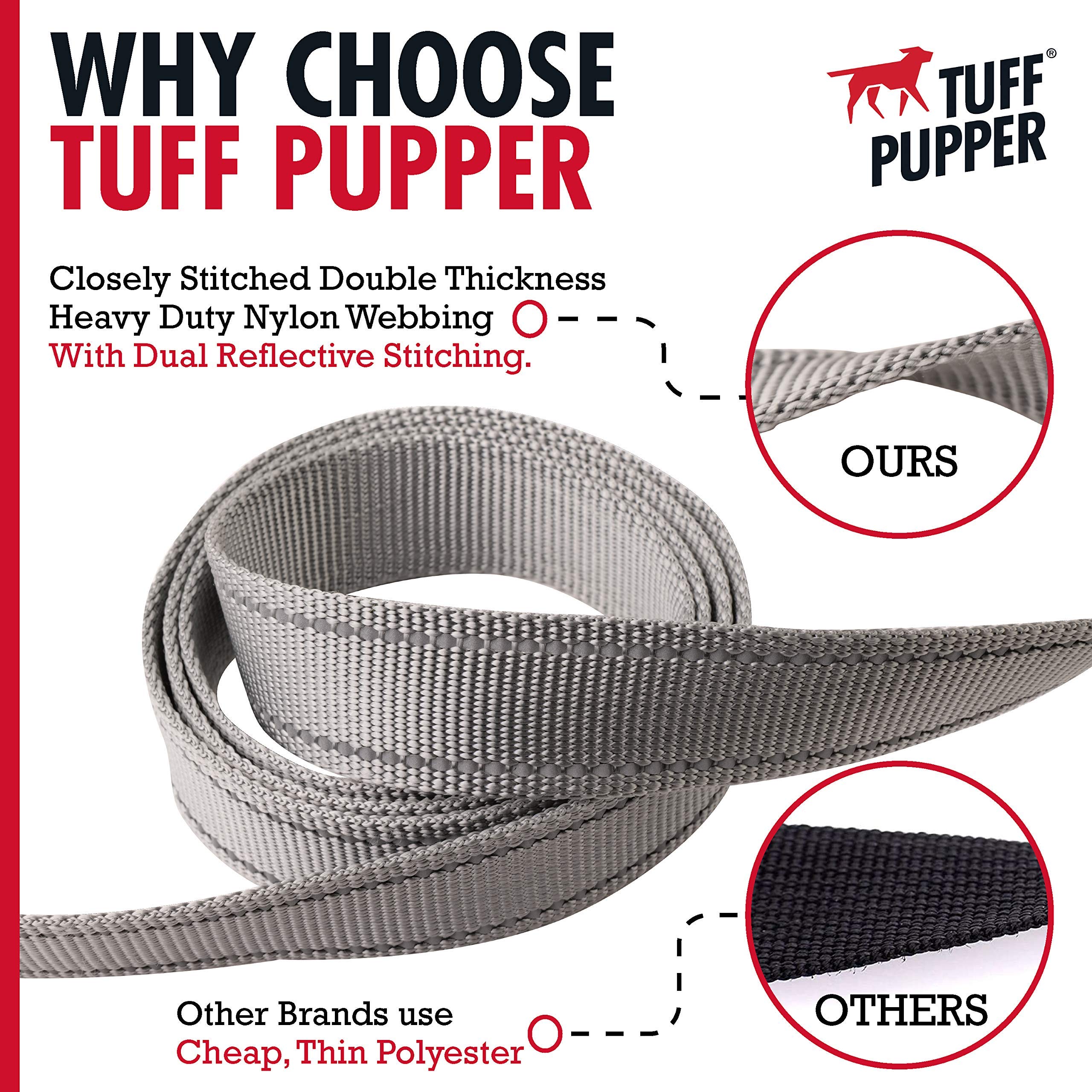Tuff Pupper Avail Heavy Duty Dog Leash and Collar Set (19-23
