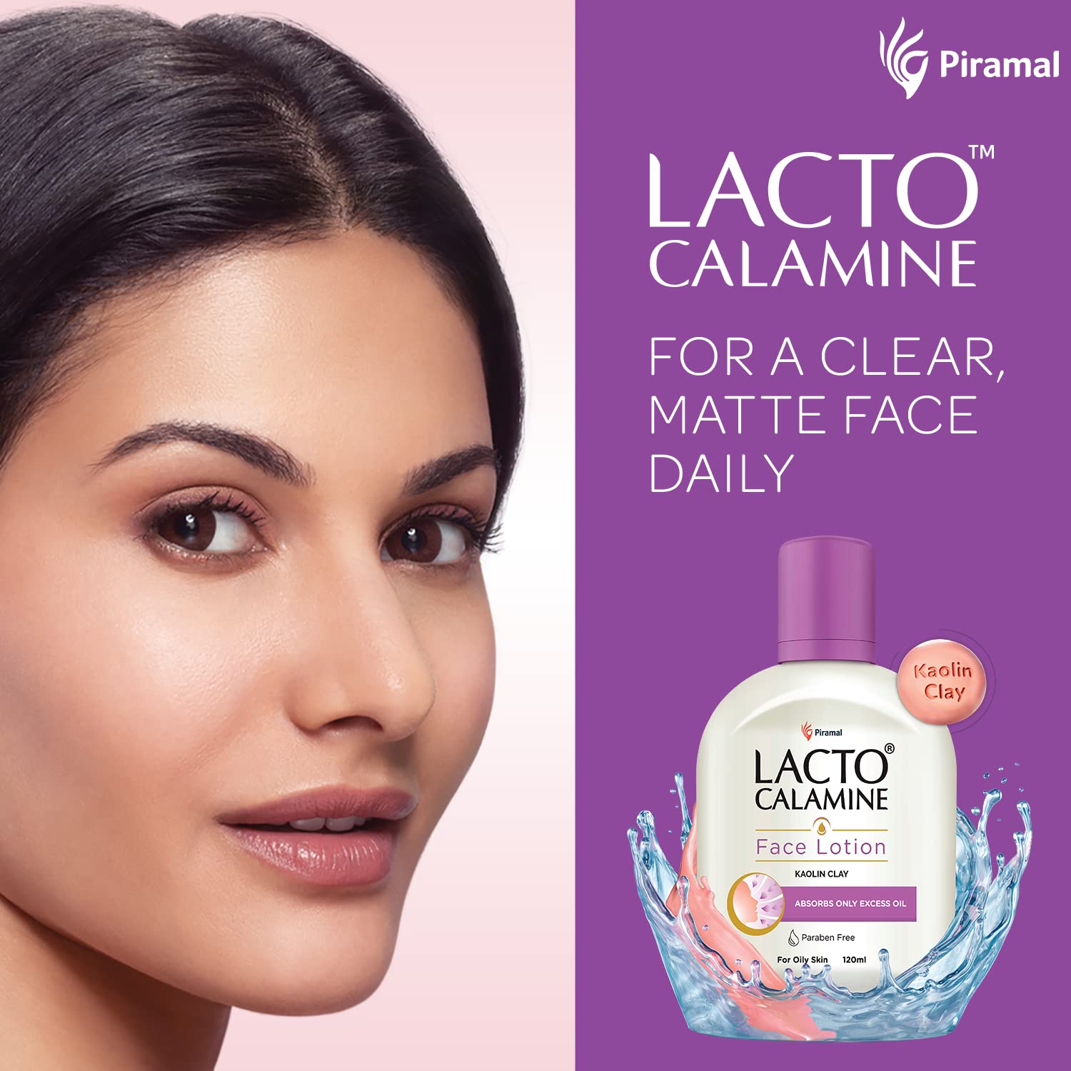 Lacto Calamine Oil Control Face Lotion for Oily Skin - 120ml | Lacto Calamine Aloe Vera Gel with 99% Pure Natural Aloe, Vitamin E & Glycerin - 150g | Pack of 1 | Daily Skincare Routine for Acne-Prone & Sensitive Skin