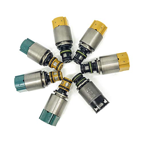 7PCS Transmission Solenoid Valves Kit Set - Compatible with 2004-up BMW & Ford 6HP19/6HP26/6HP32 (ZF6HP19/ZF6HP26) - Smooth Gear Shifting Solution for Automatic Transmission Repair & Maintenance
