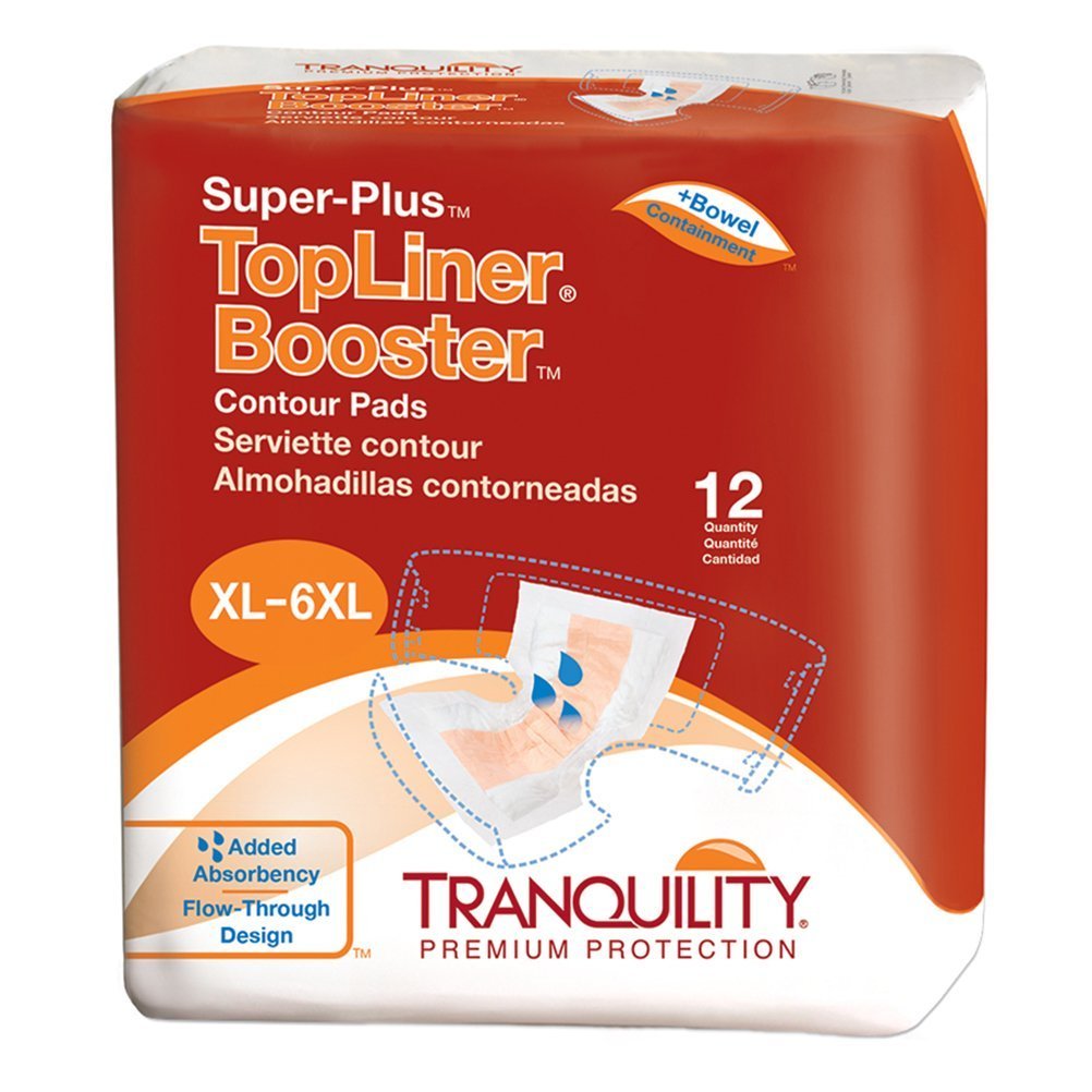 Tranquility TopLiner® Super Absorbent Disposable Incontinence Pads for Adults - Bowel & Bladder Protection, 32