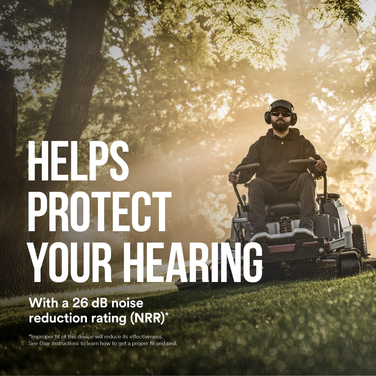 3M WorkTunes Connect + Solar Hearing Protector – Wireless Bluetooth Ear Muffs with NRR 26dB Noise Reduction, Self-Charging Solar Technology & Built-in Mic – Ideal for Construction, Lawn Care, and Industrial Work (90573-DC)