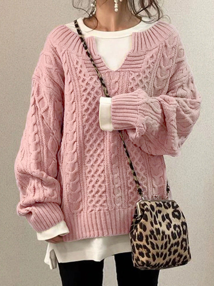 1956 Vintage Knitted Linen Sweater - Women's Casual Pullover for Fall & Winter | Perfect for Coffee Dates, Office Wear & Weekend Outfits