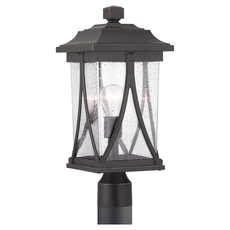 Abbott Single Light Outdoor Post Lantern - Weatherproof Exterior Lighting for Porch, Garden, and Pathway - Perfect for Home and Commercial Use