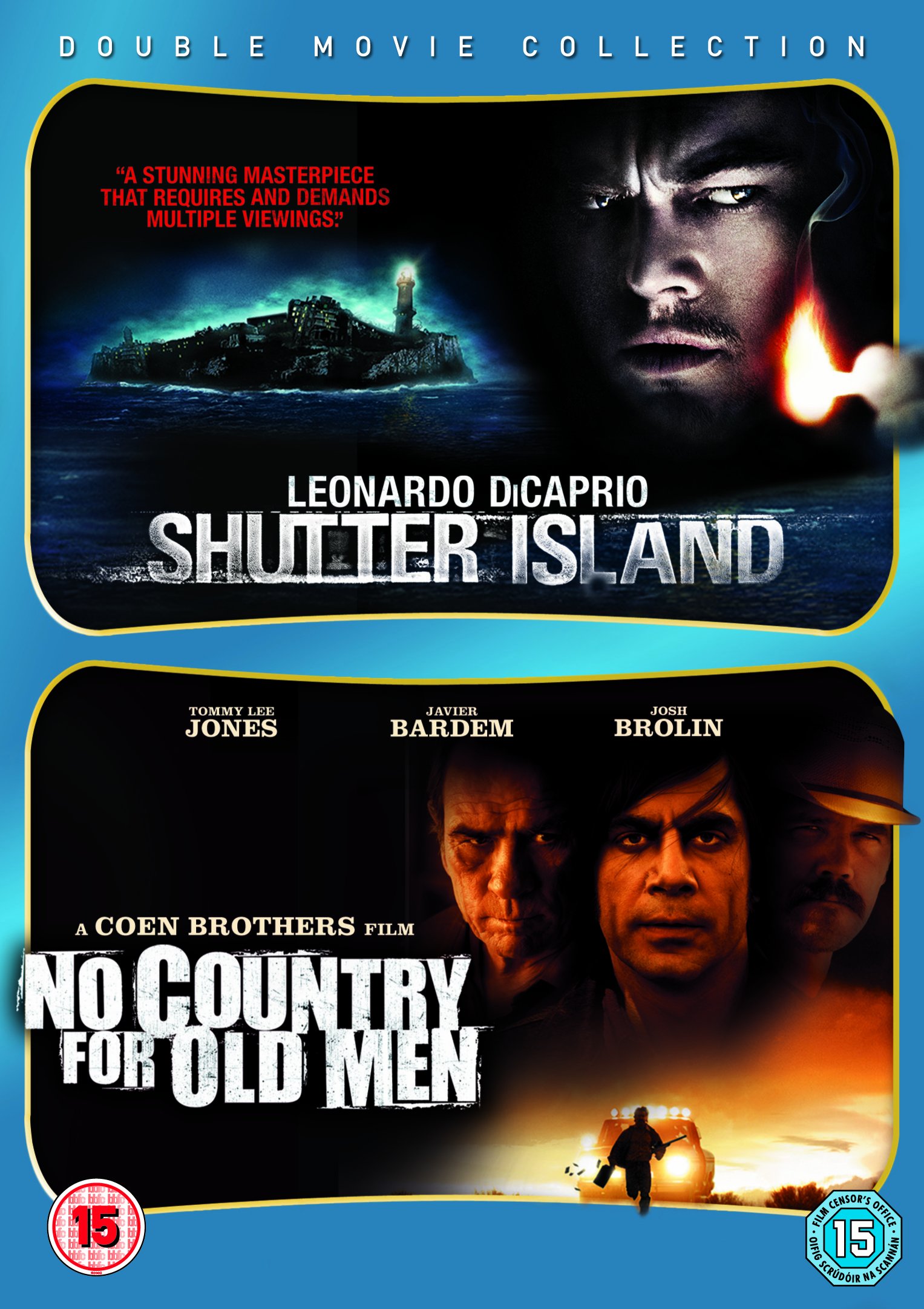 Shutter Island & No Country For Old Men DVD Double Feature - Thriller Movie Collection for Home Theater & Movie Night Entertainment