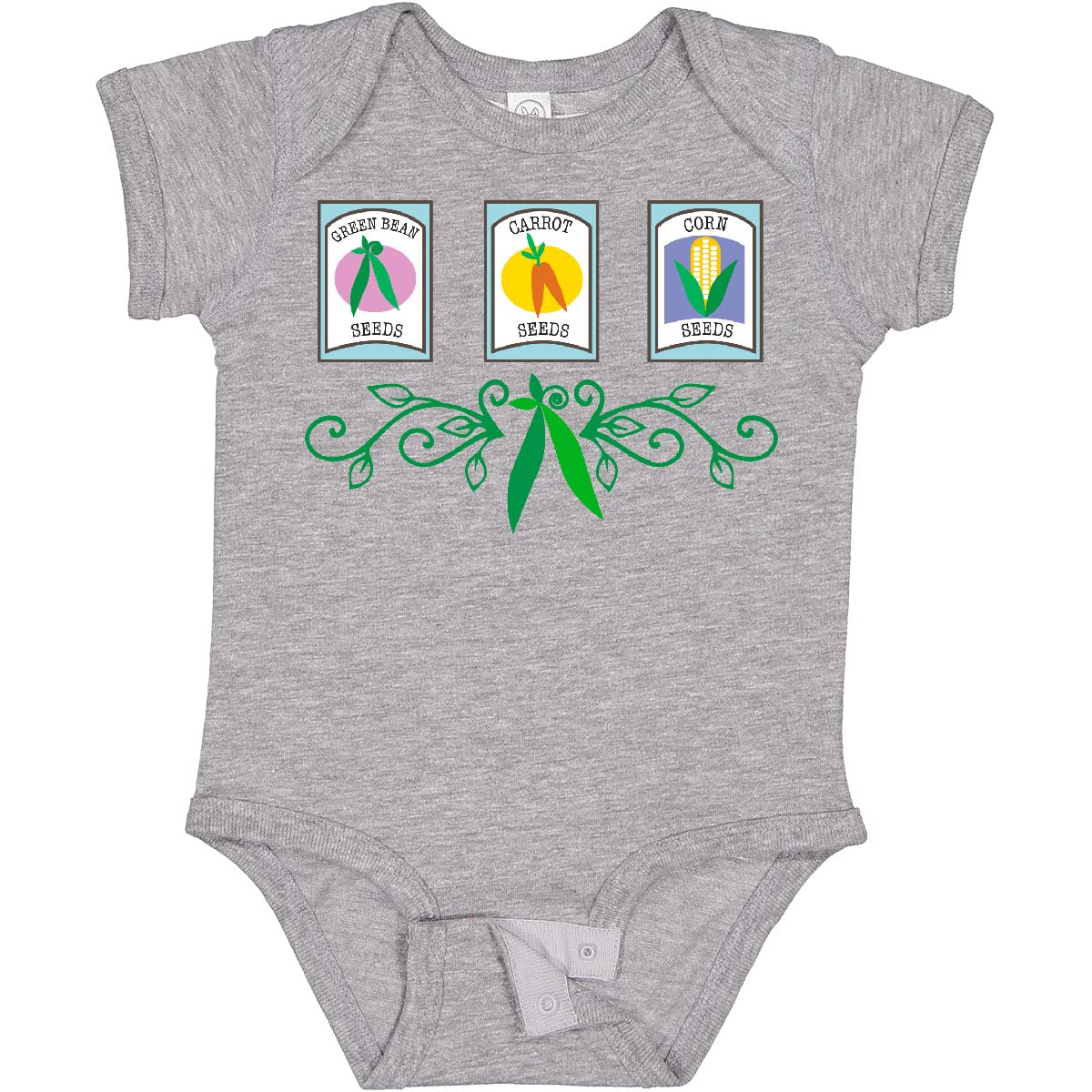 Inktastic Gardener Vegetable Gardening Baby Bodysuit - Cute Organic Cotton Onesie for Infants & Toddlers - Perfect for Gardening, Outdoor Play & Family Activities