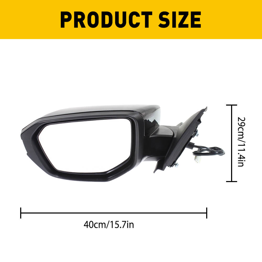 OEM Side View Mirror Replacement for 2016-2021 Honda Civic DX LX - Driver & Passenger Side - Perfect for Safe Lane Changes and Parking Assistance