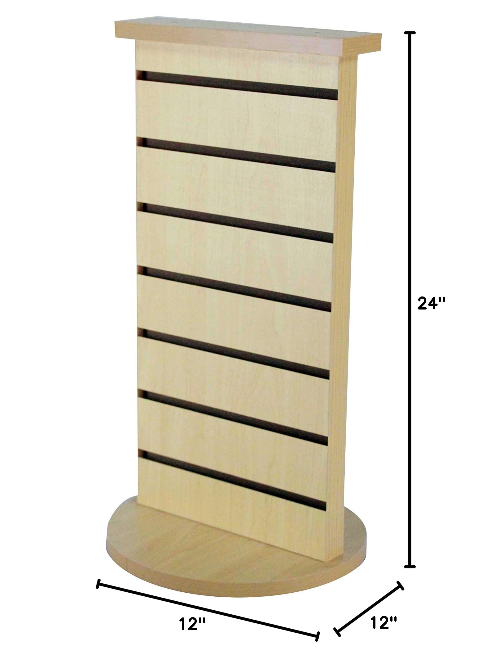 FixtureDisplays® 2-Sided Slatwall Counter Spinner - Premium Maple Wood Display Rack for Jewelry, Watches, Gifts & Retail Merchandise (Model 15592-2D) - Perfect for Boutique Stores, Trade Shows & Retail Displays