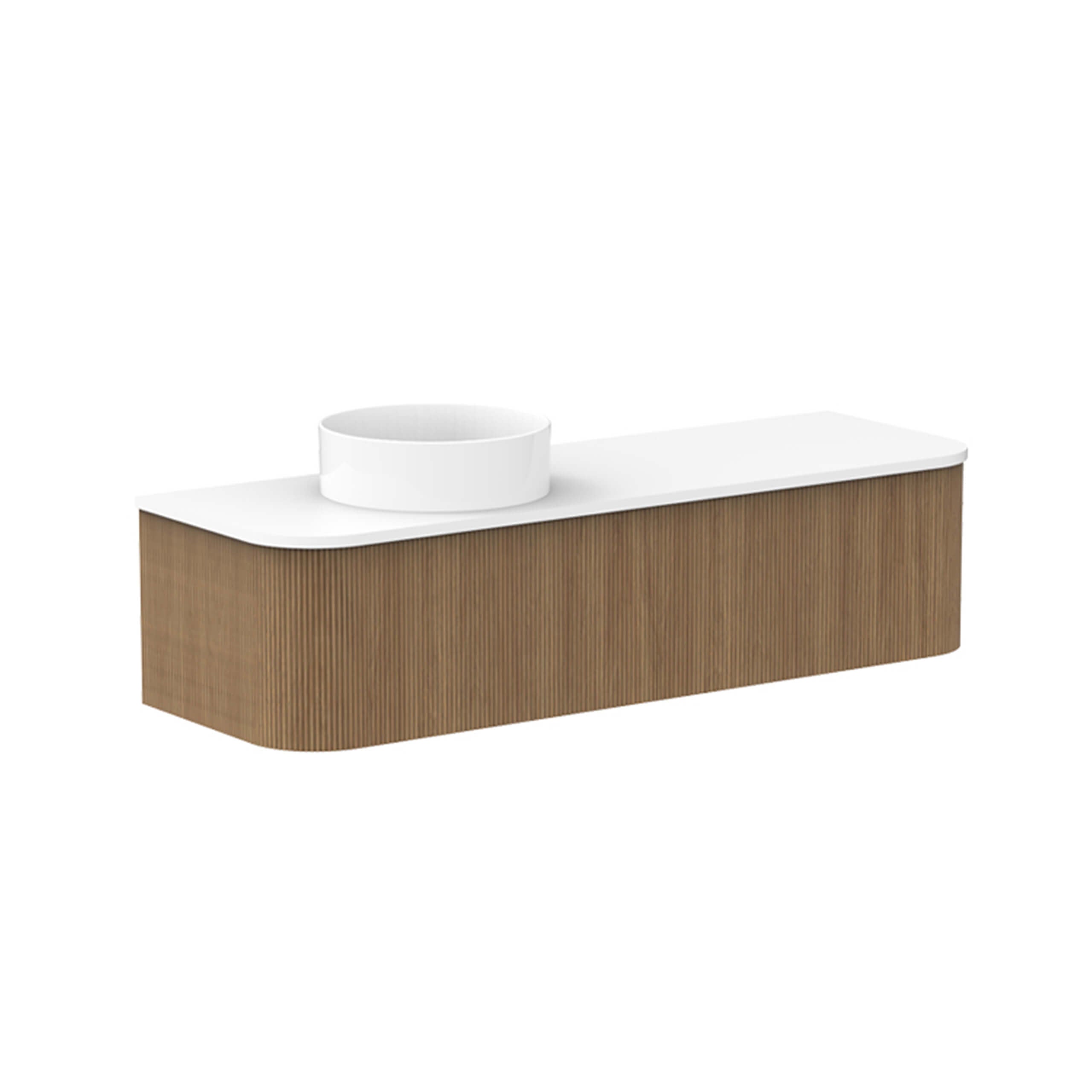 Premium ADP Waverley Wall-Mounted Bathroom Vanity - Solid Surface Cherry Pie Finish for Modern Homes, Perfect for Small Bathrooms & Powder Rooms