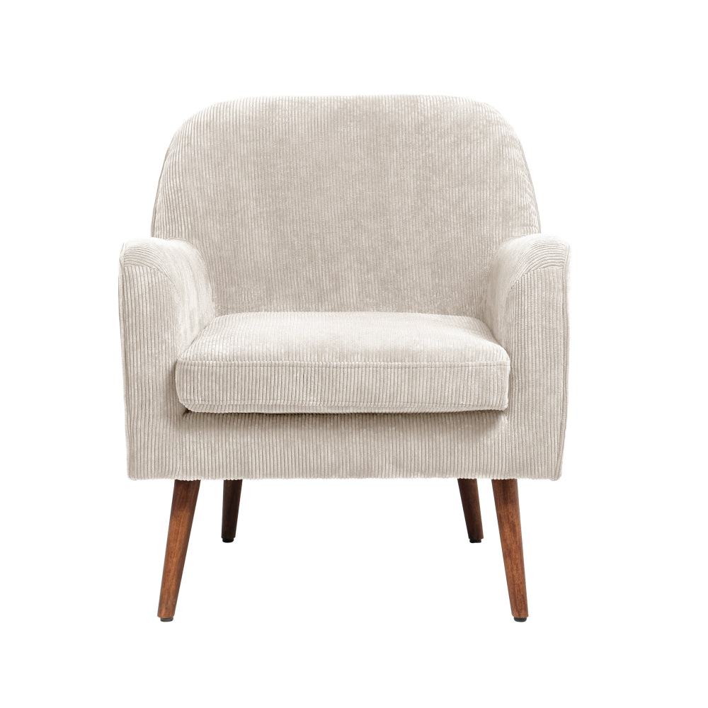 Albert Arm Chair 71x68x81cm Grey Beige - Modern Living Room Accent Chair for Home Office & Lounge - ETA Mid August