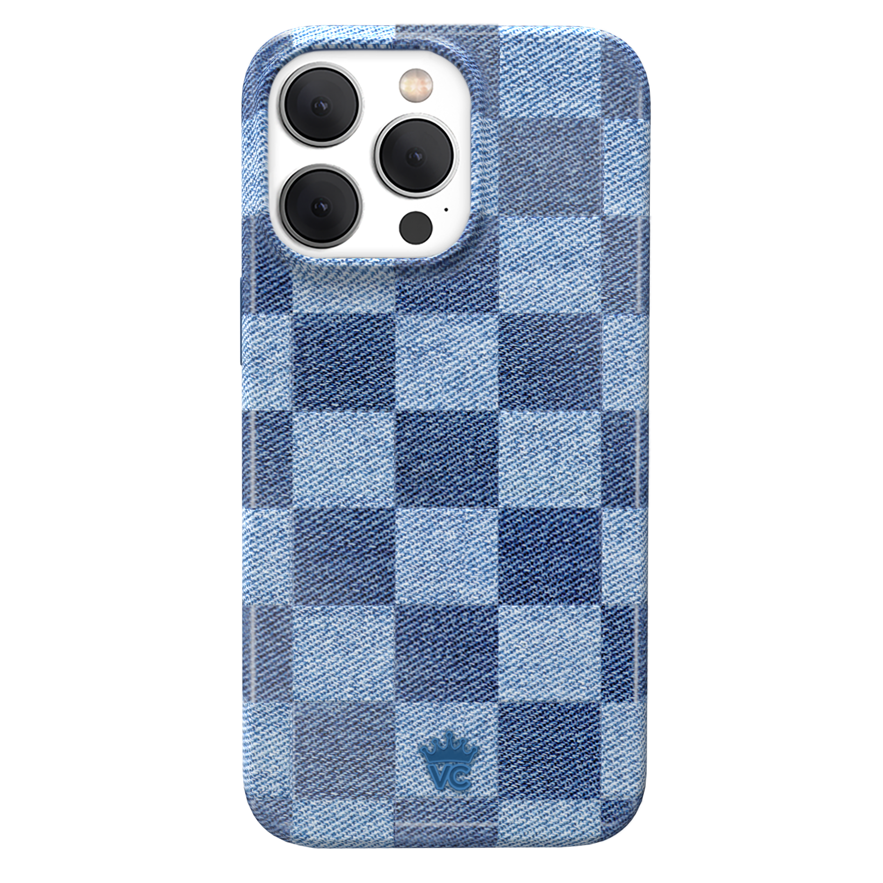 Stylish Denim Checkered iPhone Case - Trendy & Durable Phone Cover for iPhone Models - Perfect for Everyday Use, Travel & Fashion Accessories